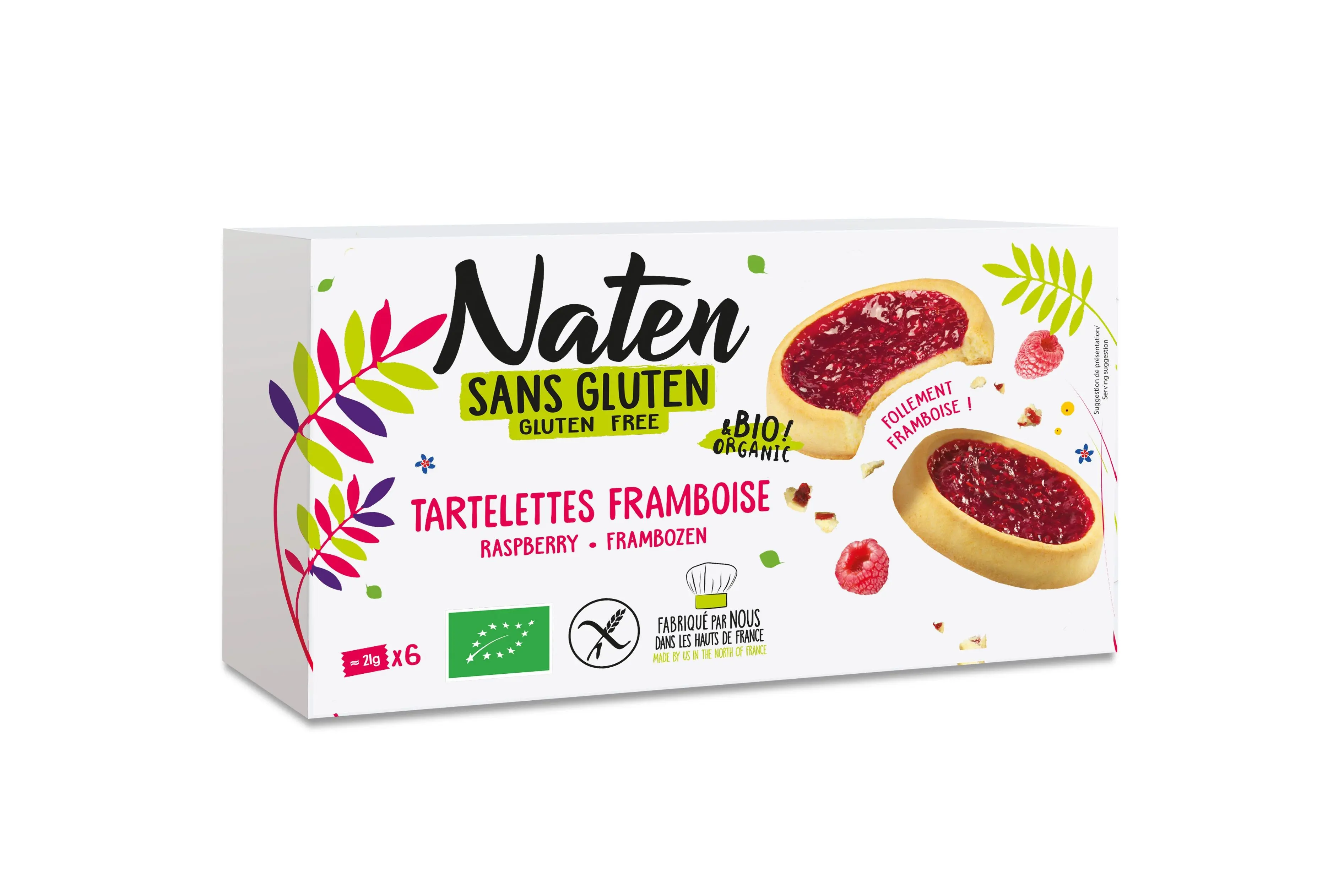 Gluten-free raspberry tartlets 130g Naten