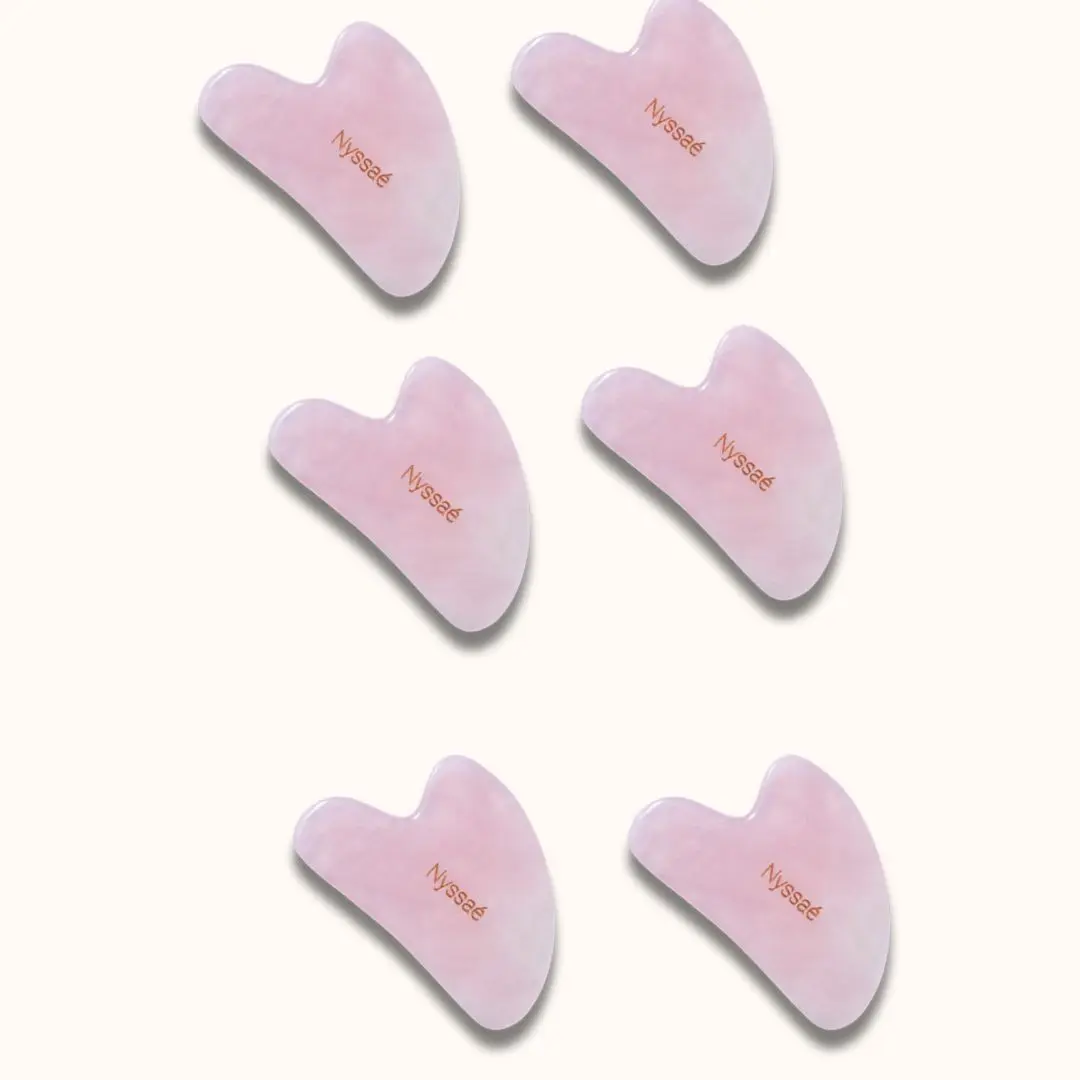 6er-Set Rosenquarz Gua Sha