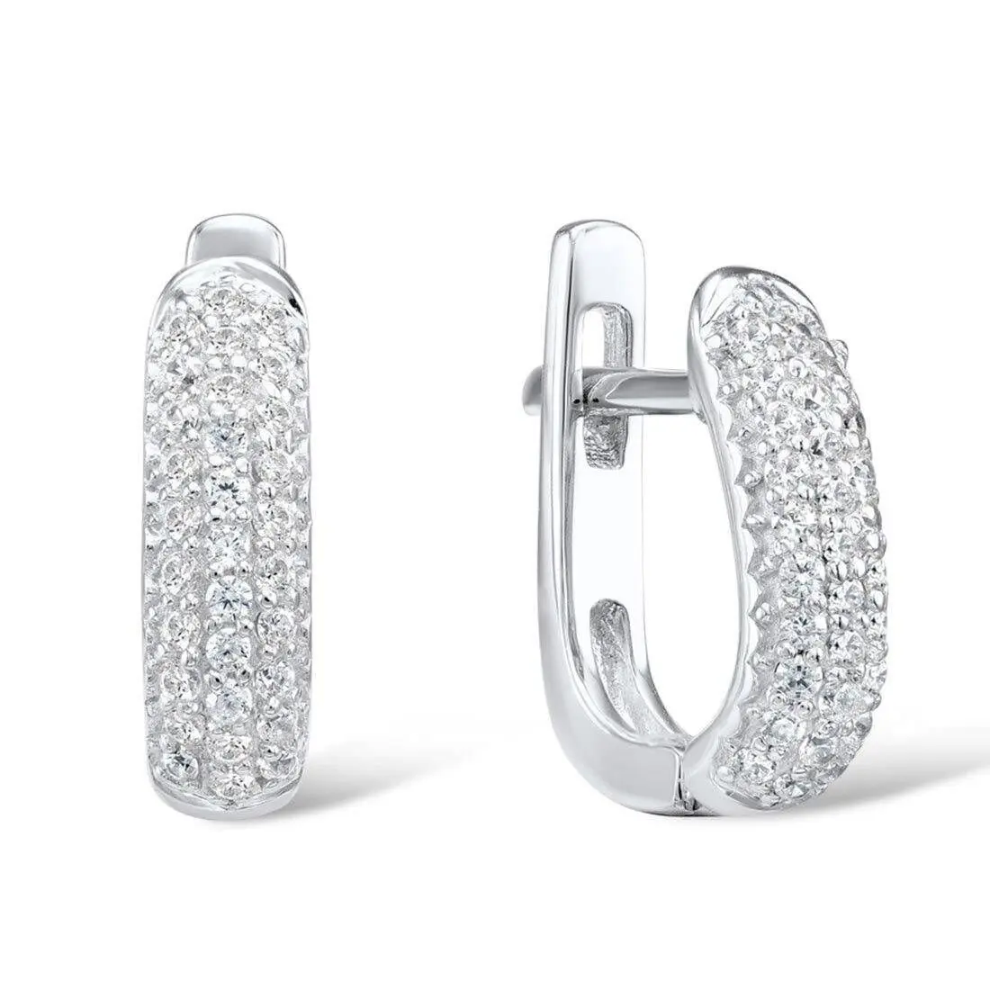 Sterling Silver Micro Silver Huggie Hoop Earrings for Women