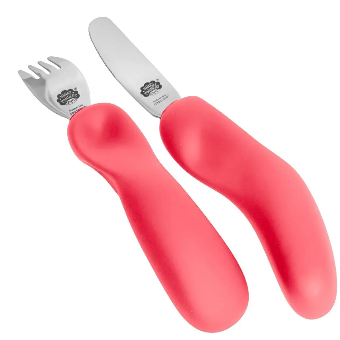 Stage 3 - Blossom Pink - Children's Cutlery - Fork and Knife
