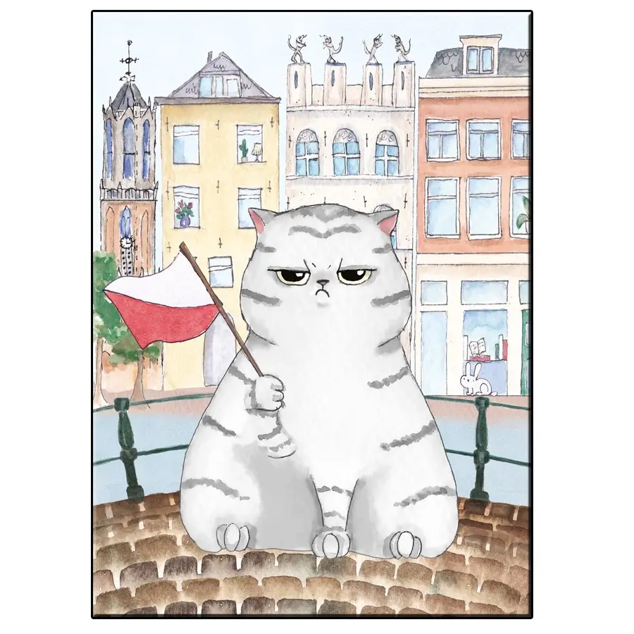 A5 fun cat dakhoas utrecht card