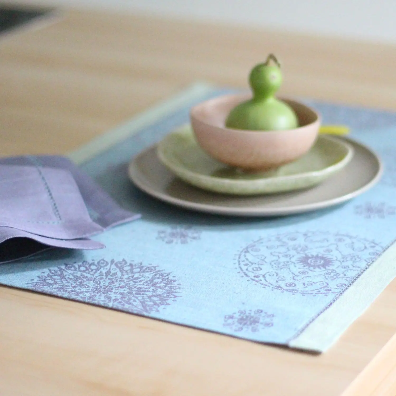 Placemat – Mandala – blue-violet-yellow – 50x35cm