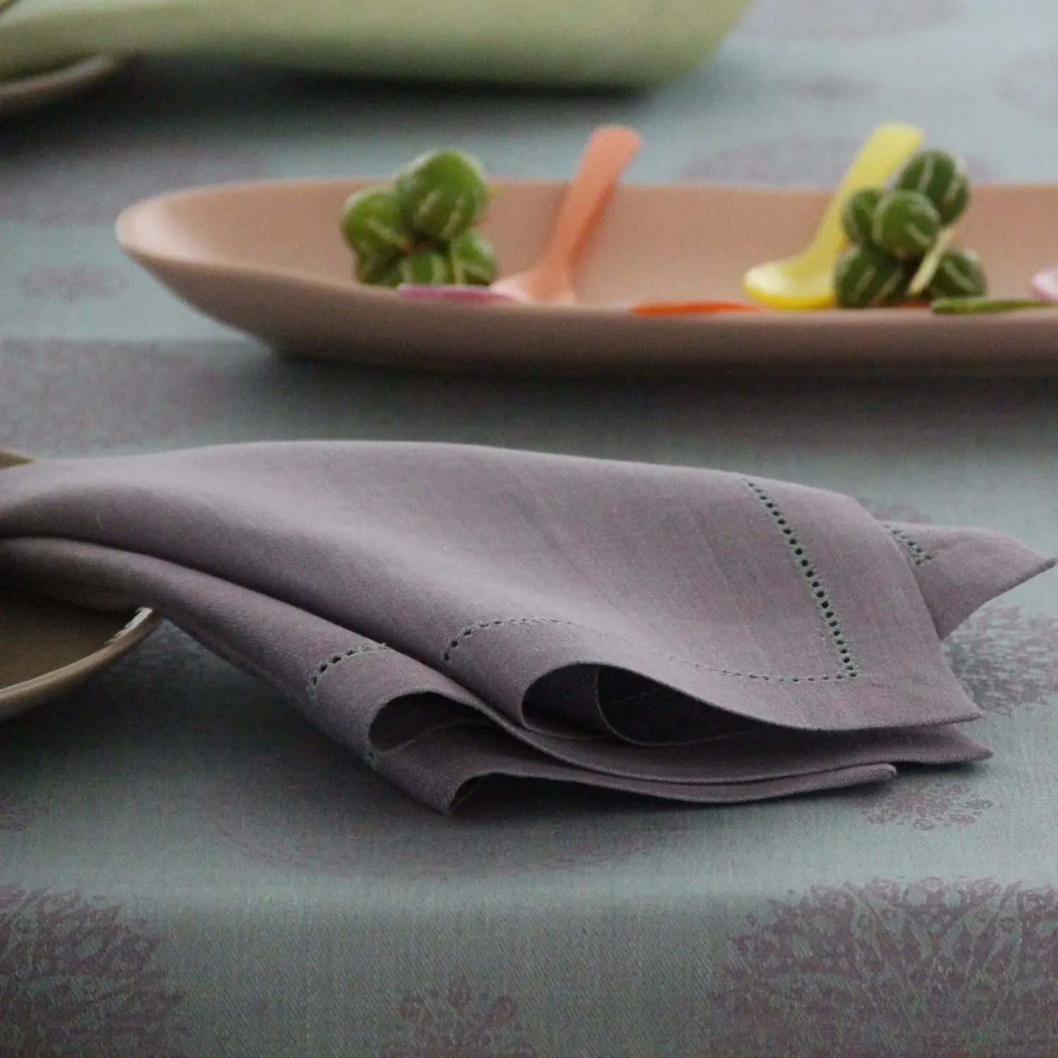 Napkin – Atlas – blue-violet – 45 x 45cm