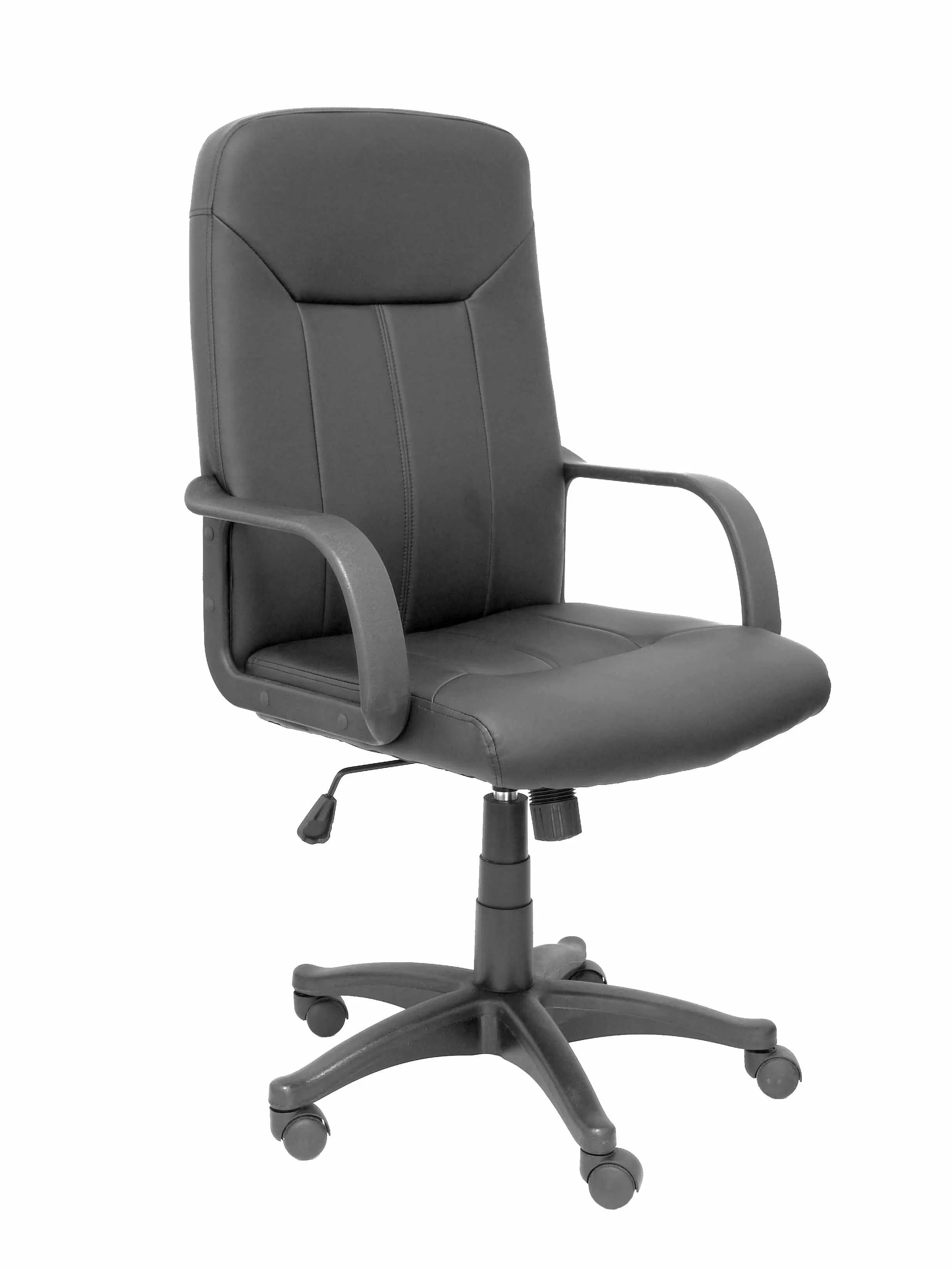 Fauteuil Villa simili cuir noir