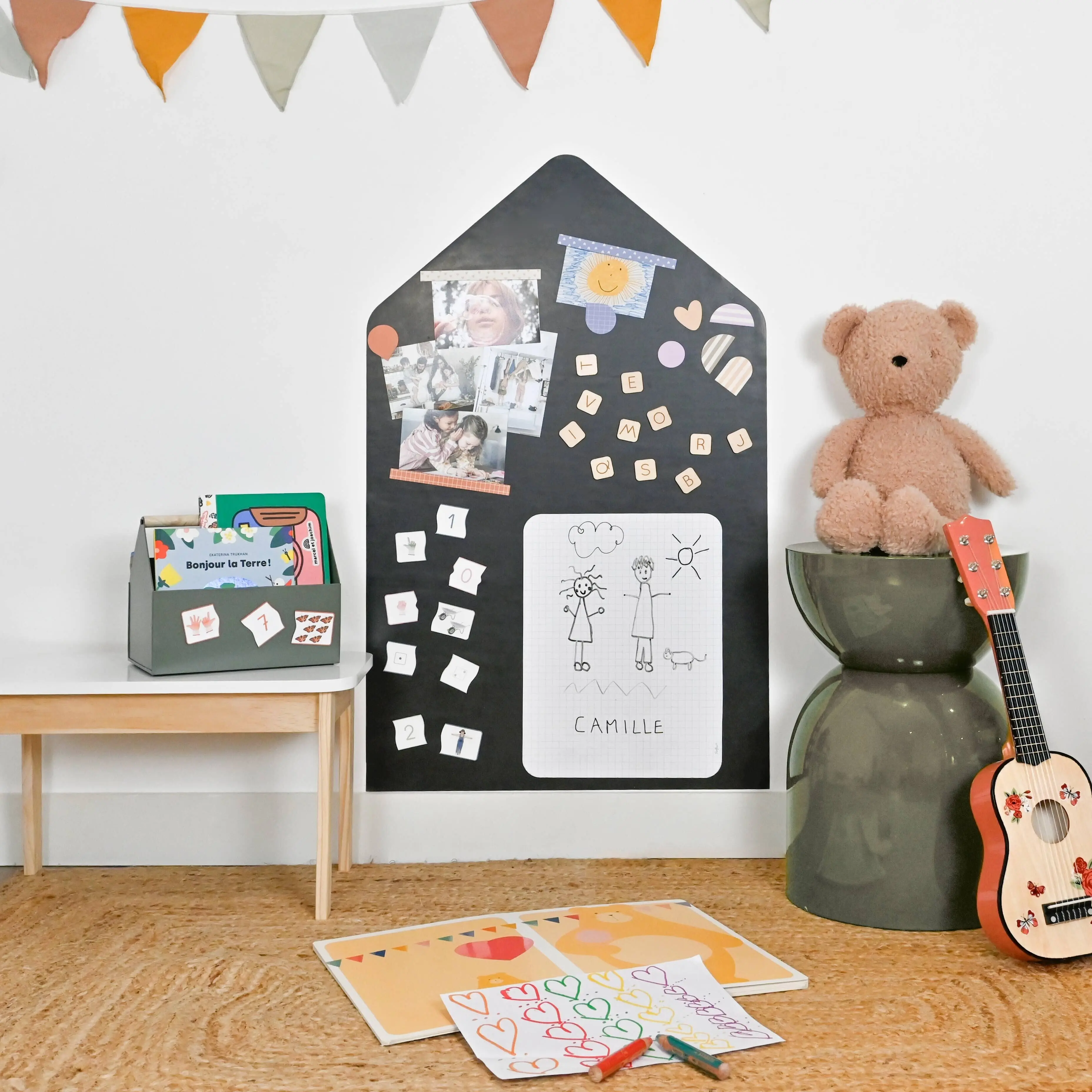 Magnetic board - Home - Children's magnetic wall decoration, no drilling required & modular