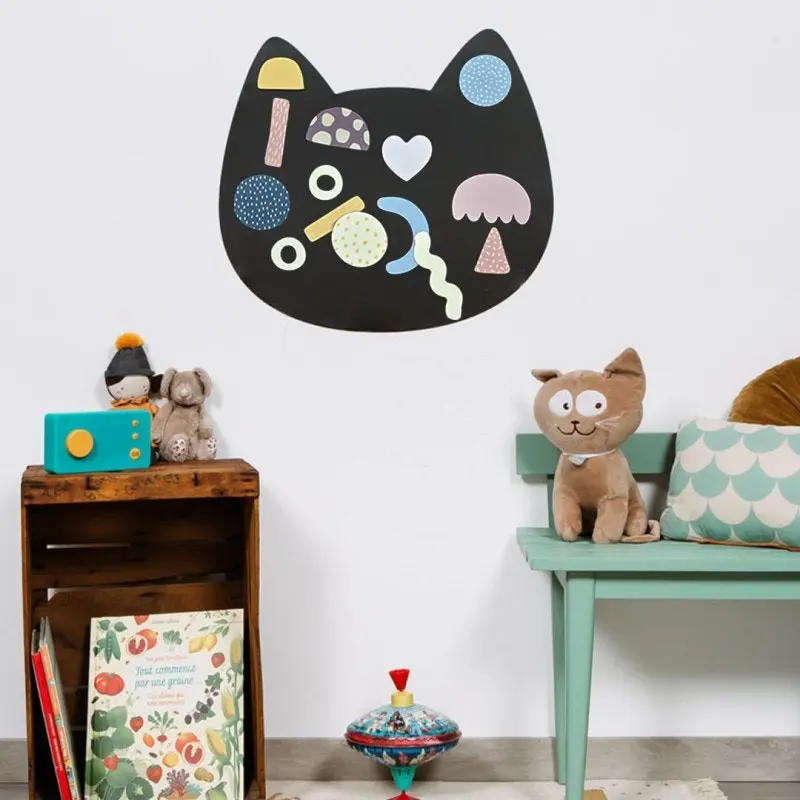 Magnetic Board - Cat - Magnetic wall decoration for children, no drilling required & modular - Educational & Creative
