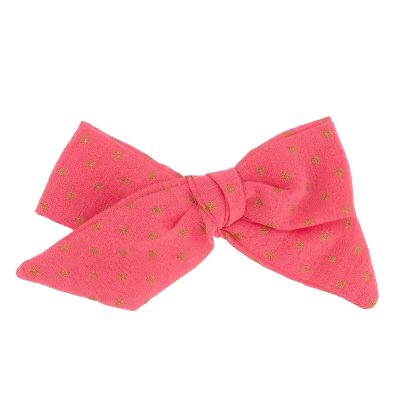 Retro Coral Dots Hair Clips (Set of 6)