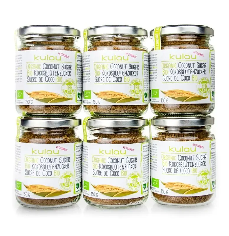 6 × KULAU organic coconut blossom sugar 150 g
