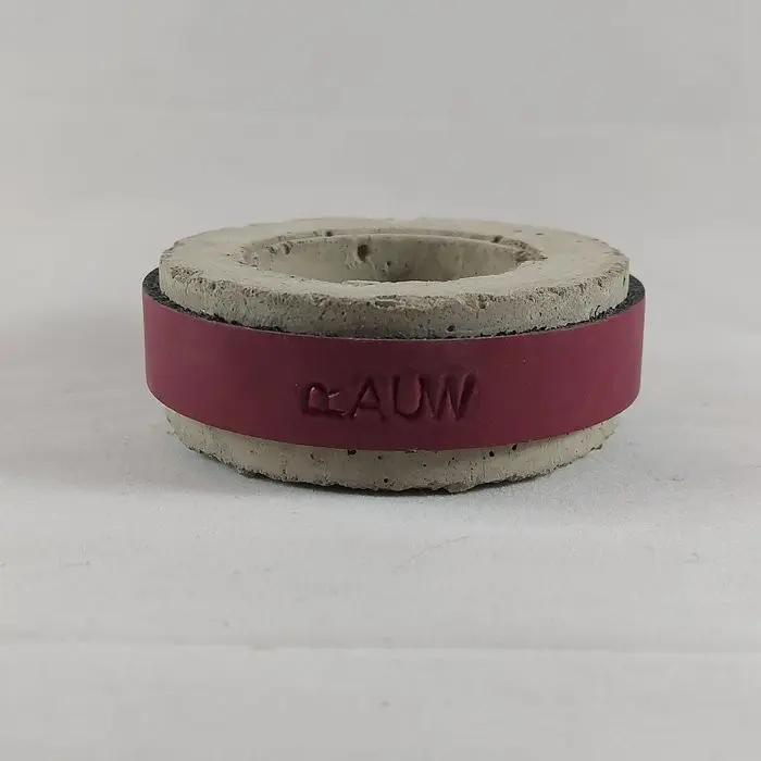 Raw Concrete Design Waxine/Teelichter Industrial - Bordeauxrot