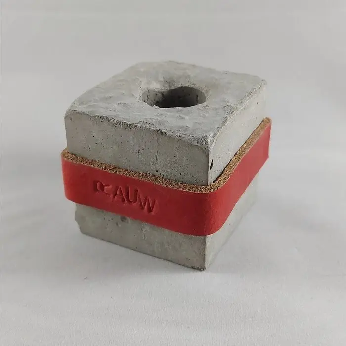 Rohbeton Design Kerzenhalter Industrieller Zement - Rot