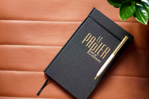 A5 Black Onyx Notebook - 128 lined pages