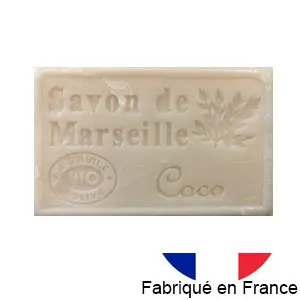 Marseille soap with organic olive oil - Coconut fragrance - 125g