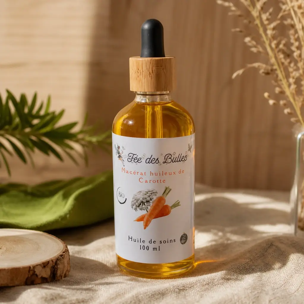 Aceite para el cuidado de la zanahoria