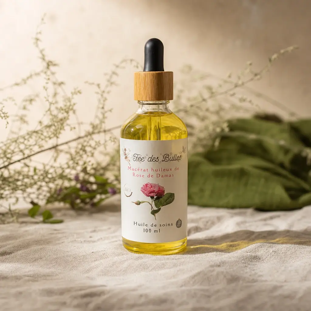 Aceite de cuidado de rosa damascena