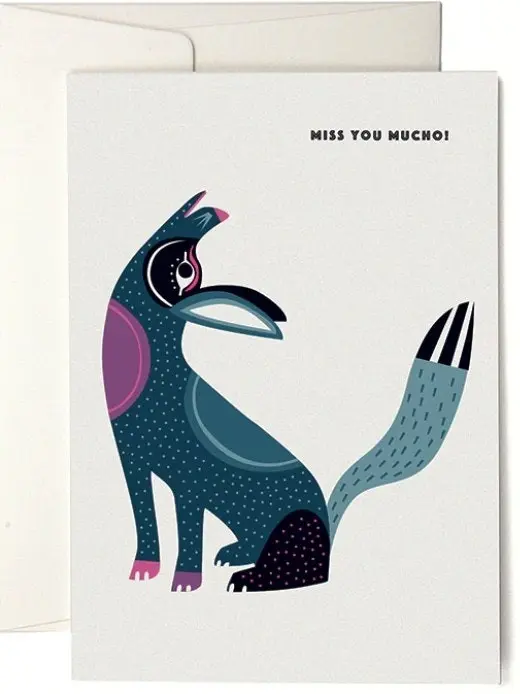 VIVA Coyote Greeting Card
