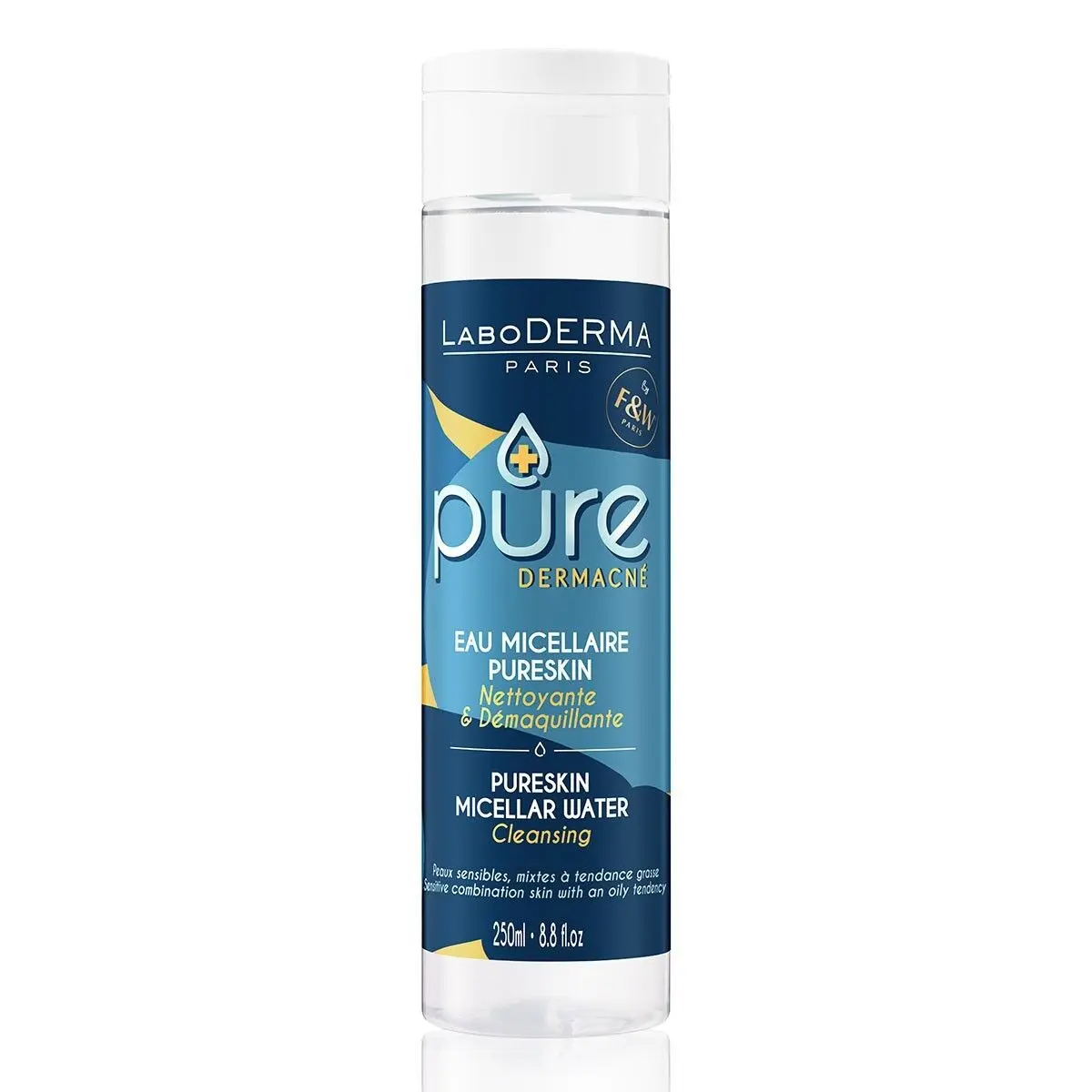 LABO DERMA Pure By F&W - Limpiador PureSkin Agua Micelar & Desmaquillante Dermacné