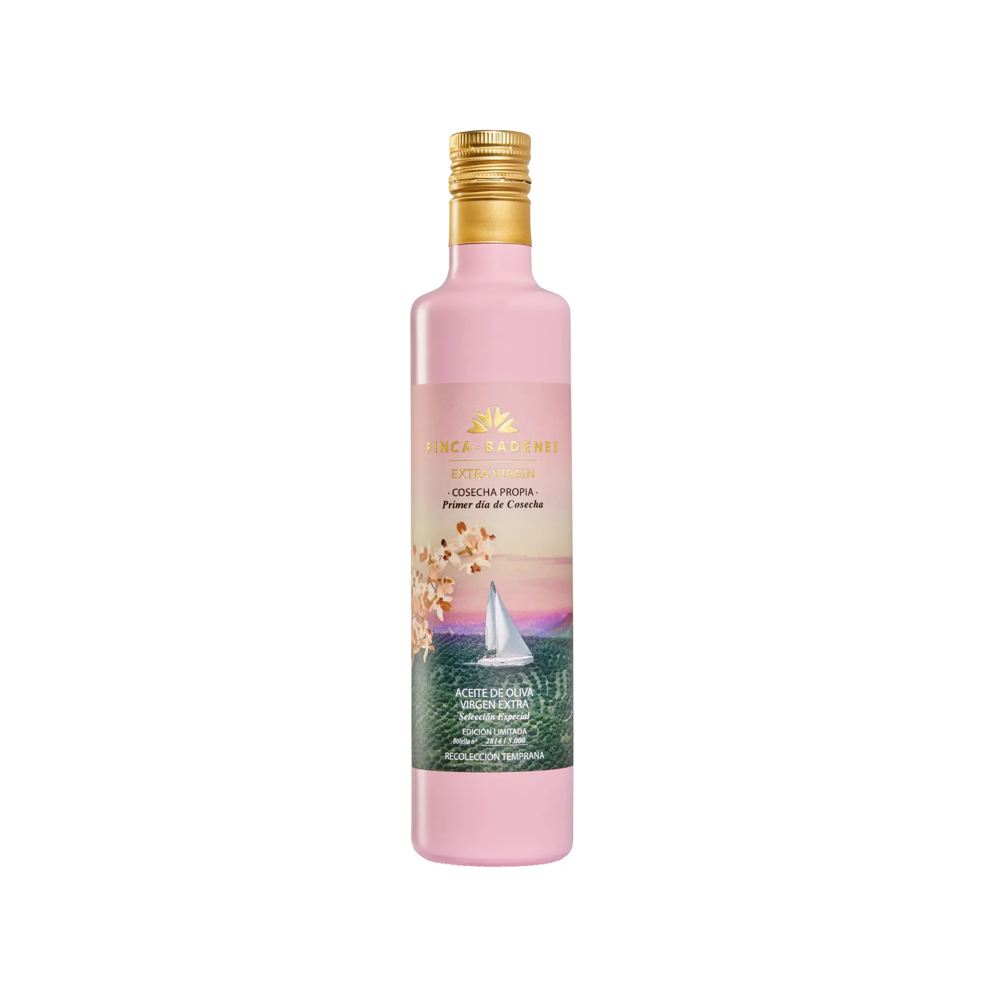12 units, EVOO Finca Badenes First Day of Harvest LIMITED EDITION, pack of 12 bottles of 500ml