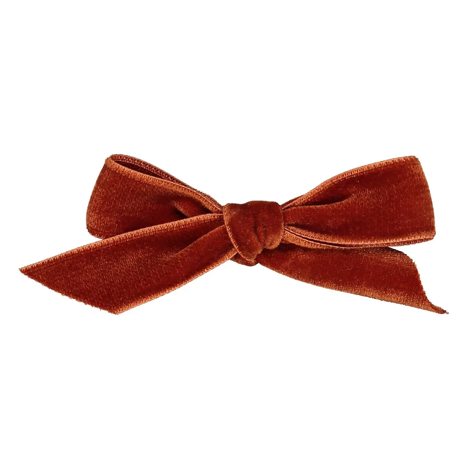 Terracotta velvet retro hair clips (set of 6)