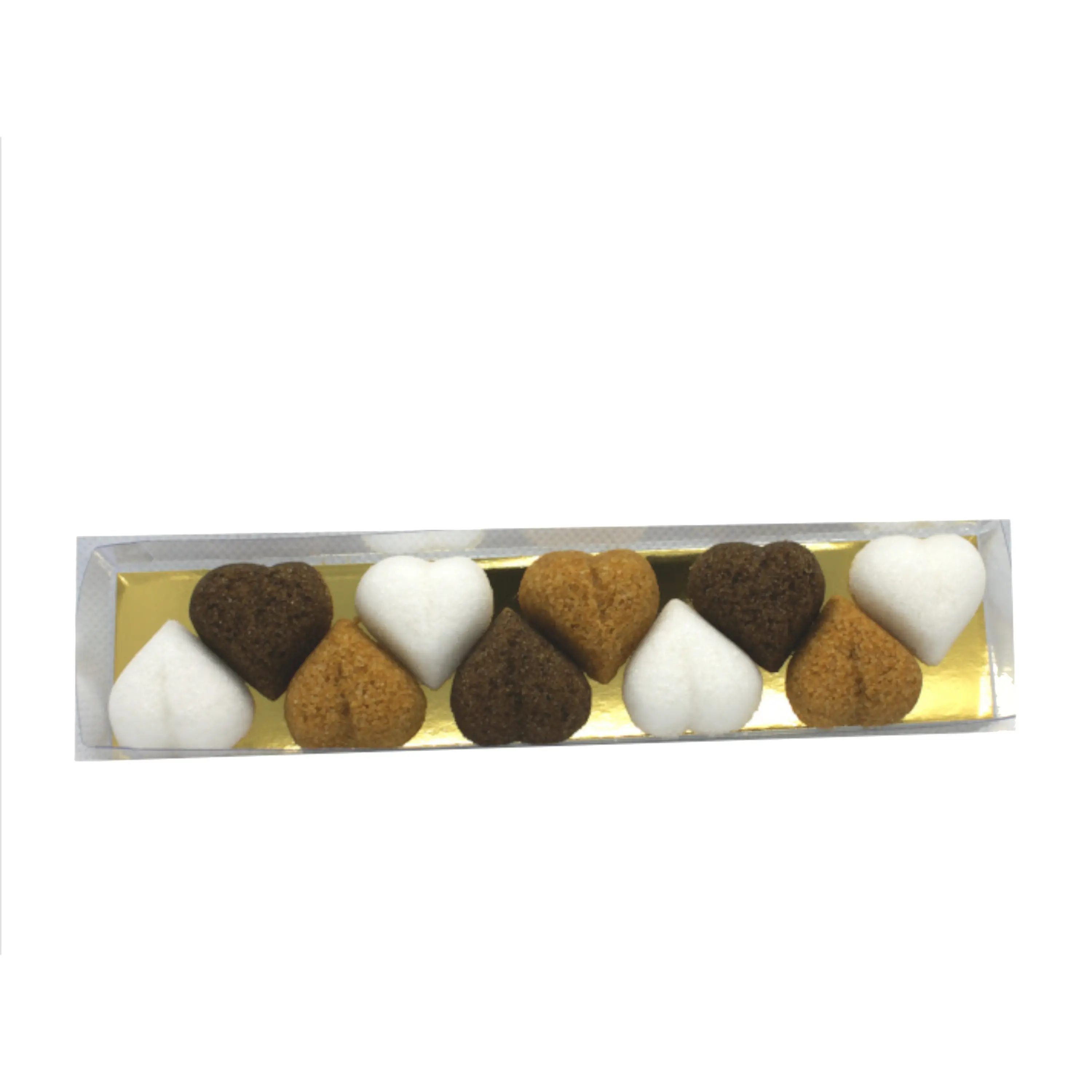 Sugars 10 Natural Hearts - Valentine's Day - Wedding - Reglette 10 Natural Hearts