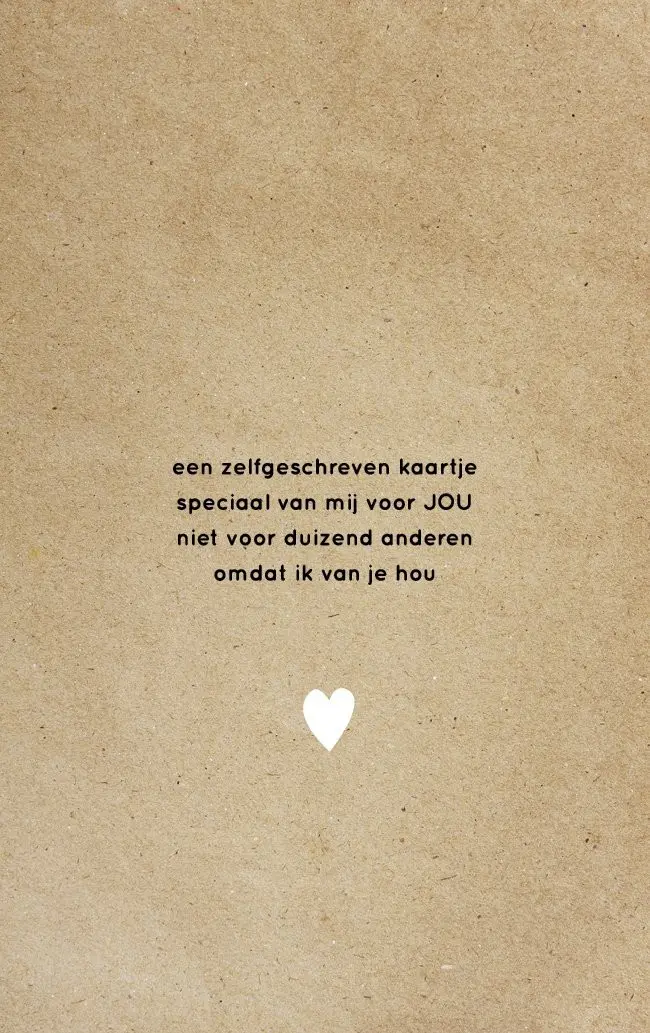 A self-written card…