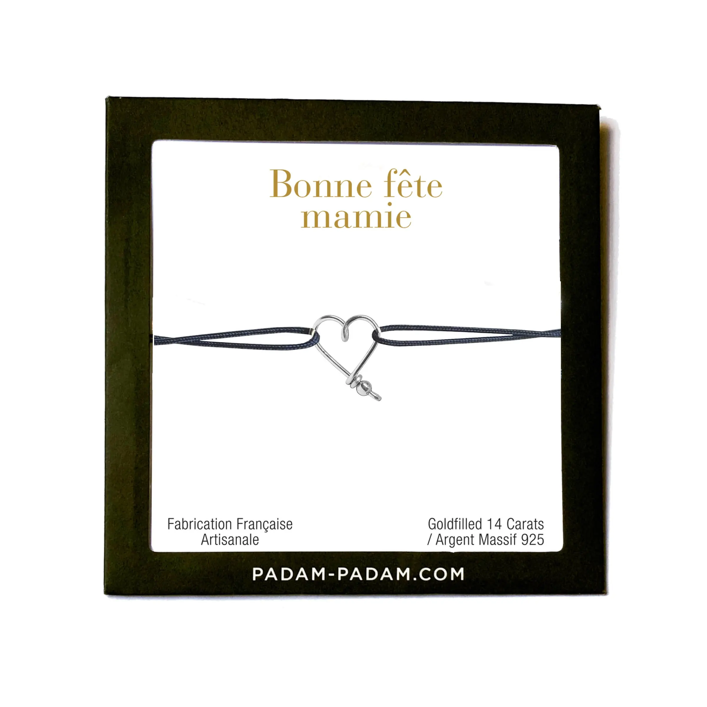 Pulsera mi corazón Feliz cumpleaños abuelita - Plata de ley 925