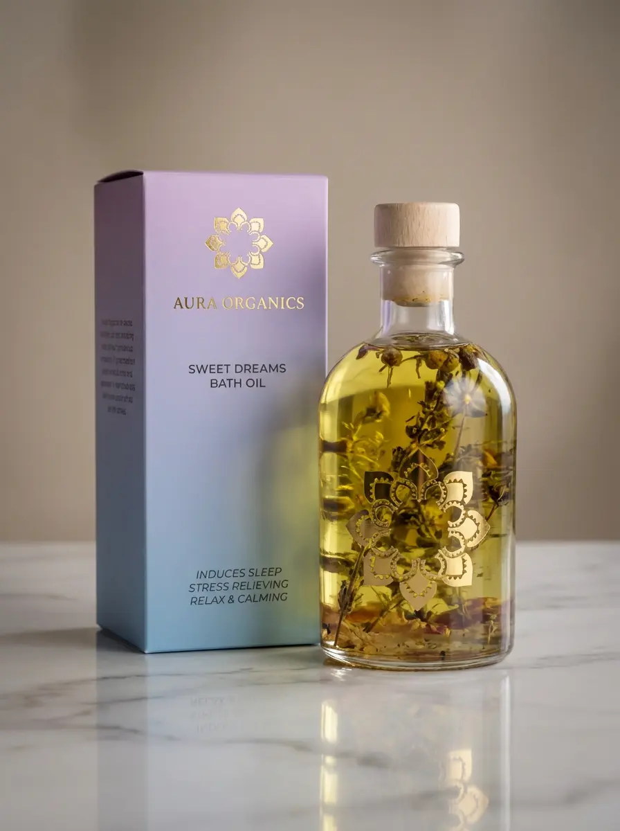 Organic Bath Oil - Lavender Infused Sweet Dreams Luxury Bath Oil