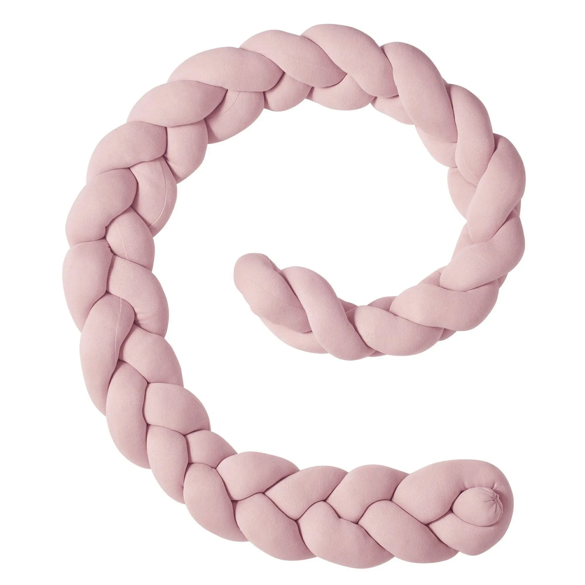 Bettschlange geflochten Jersey Rosa