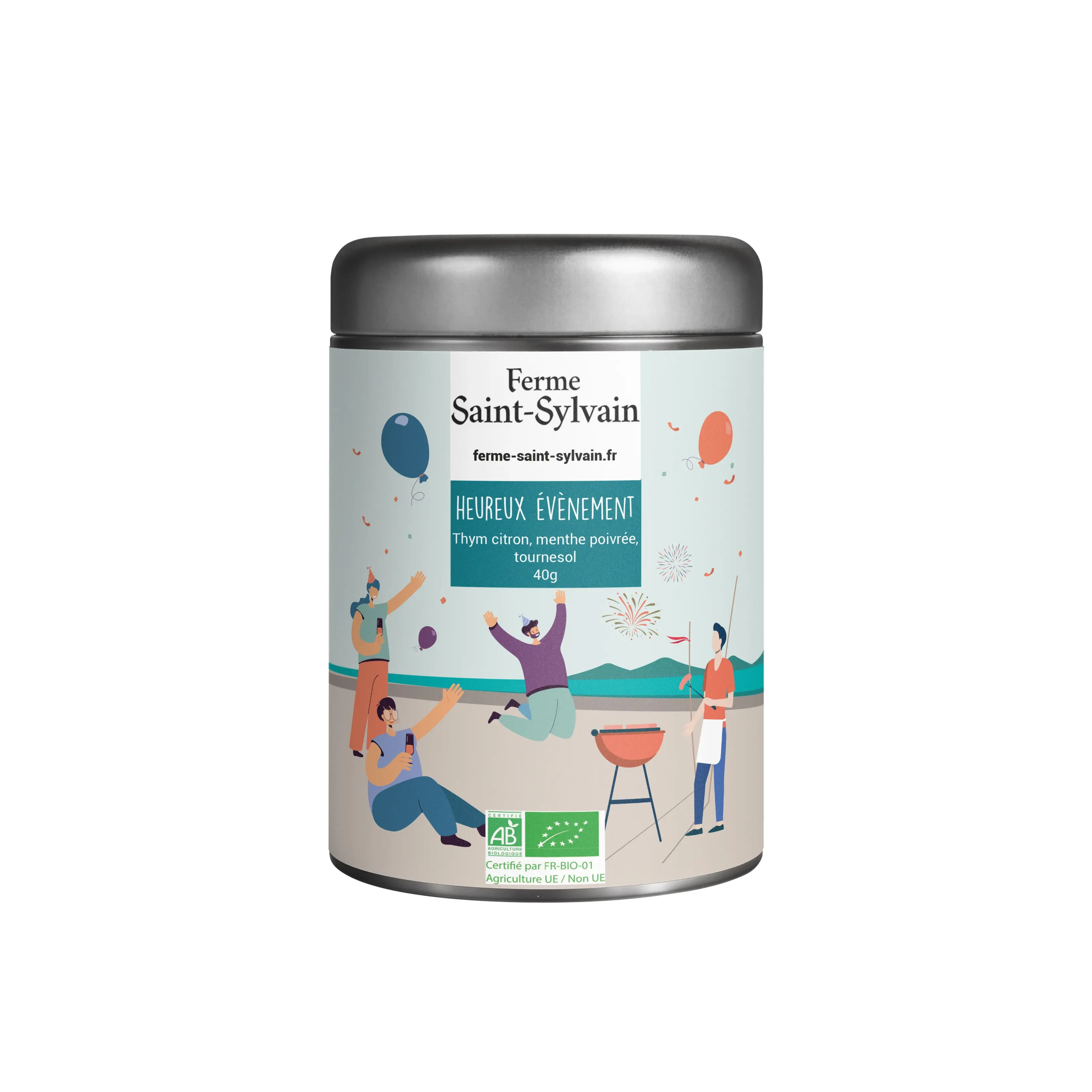 Happy Event 40g – BIO-Kräutertee aus Zitronenthymian und Pfefferminze