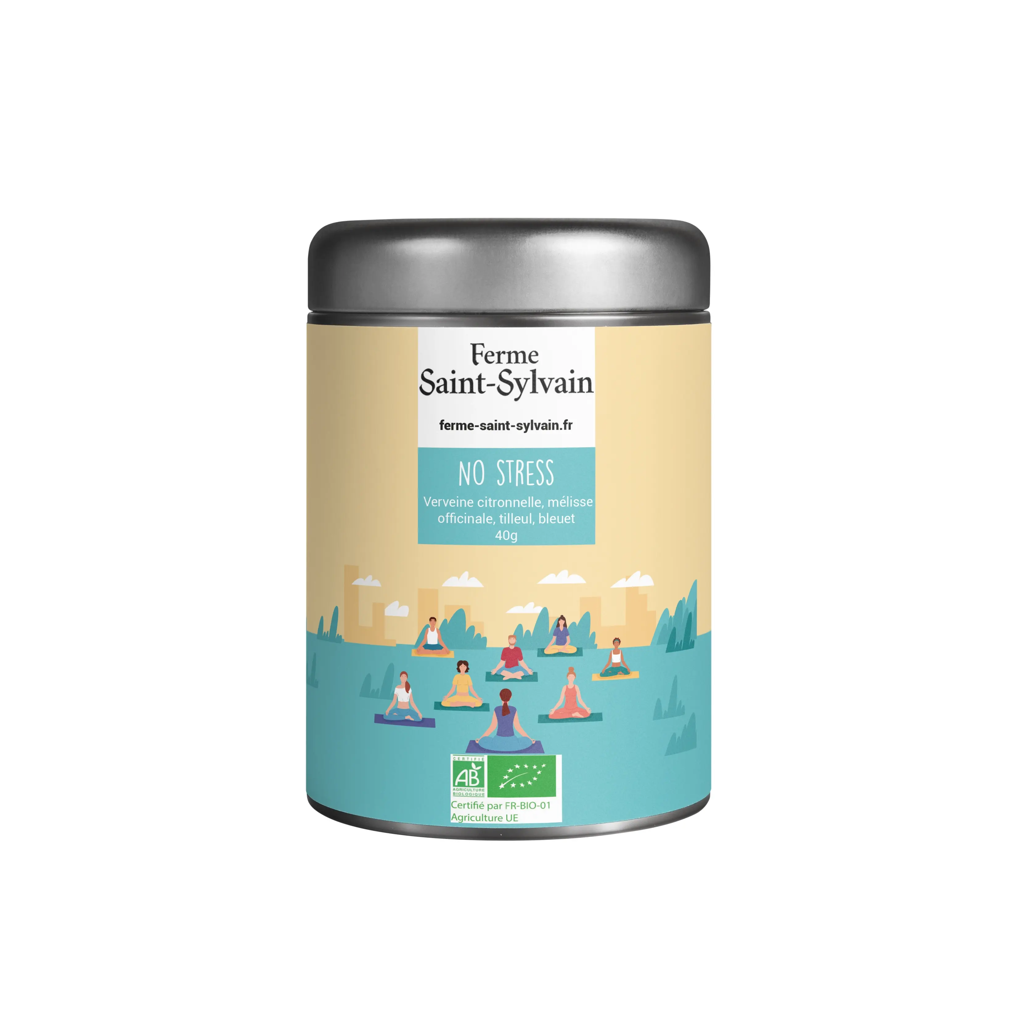 Kein Stress 40g – BIO-Kräutertee aus Zitronenverbene, Zitronenmelisse, Lindenblüte