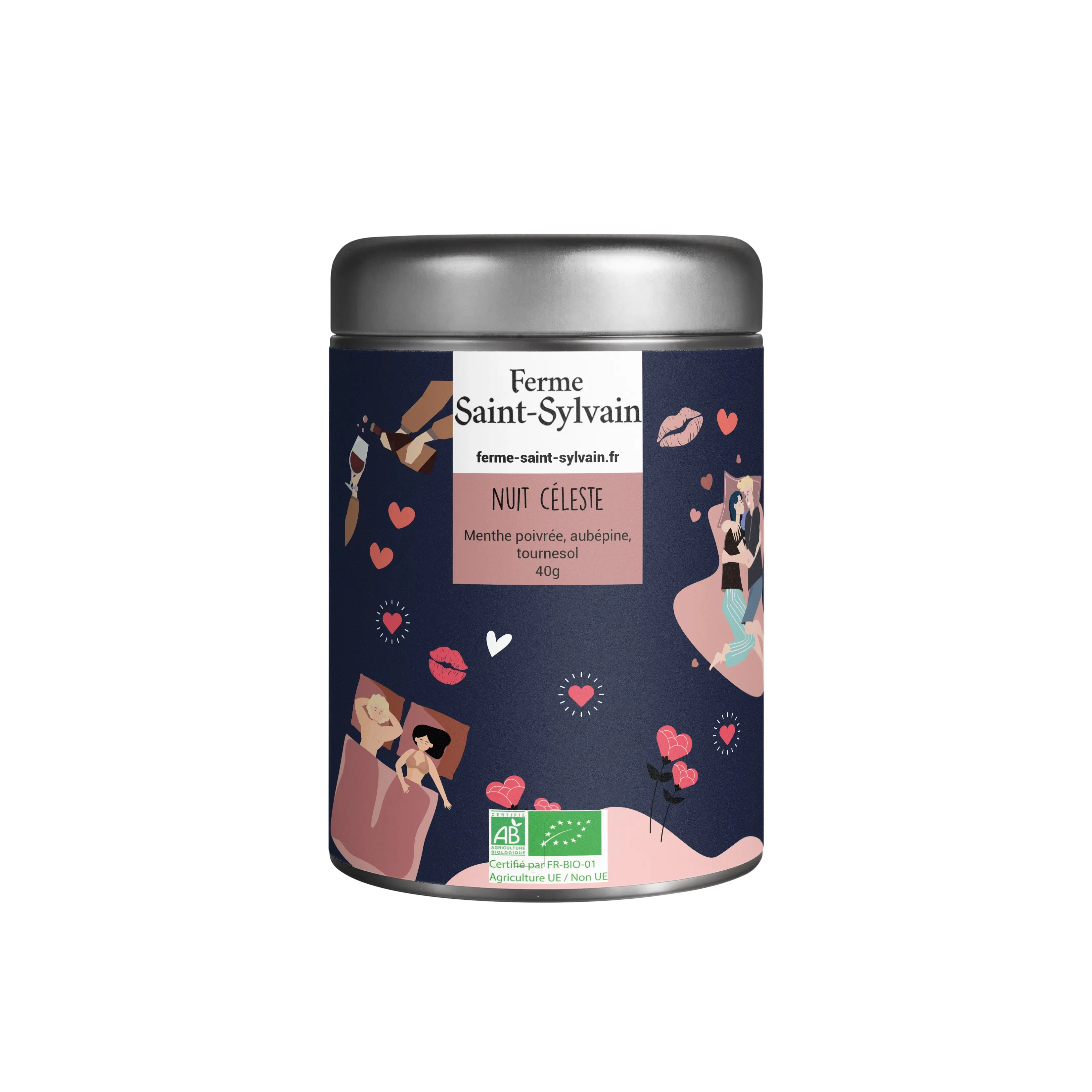 Bio-Kräutertee „Himmlische Nacht“ – Blumiger und frischer Aufguss – 40 g