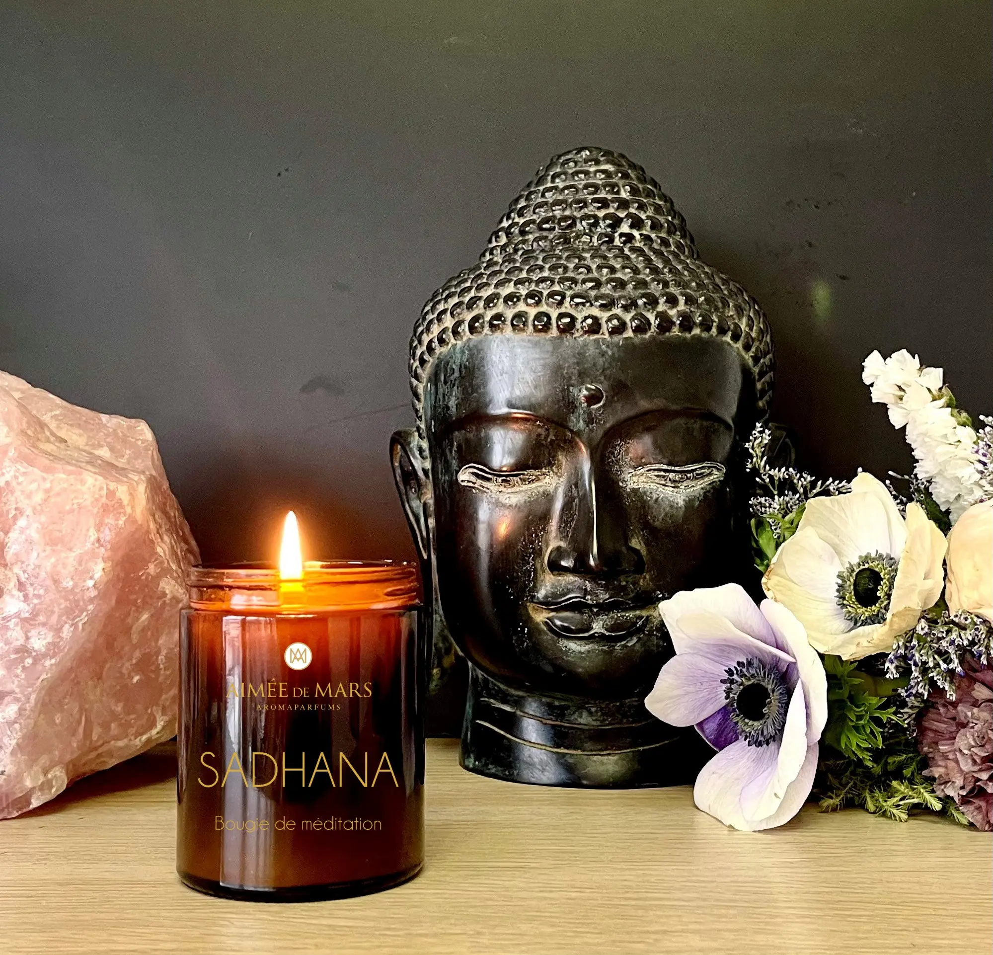 Vela de Cera Vegetal Natural Meditación Sadhana 150g