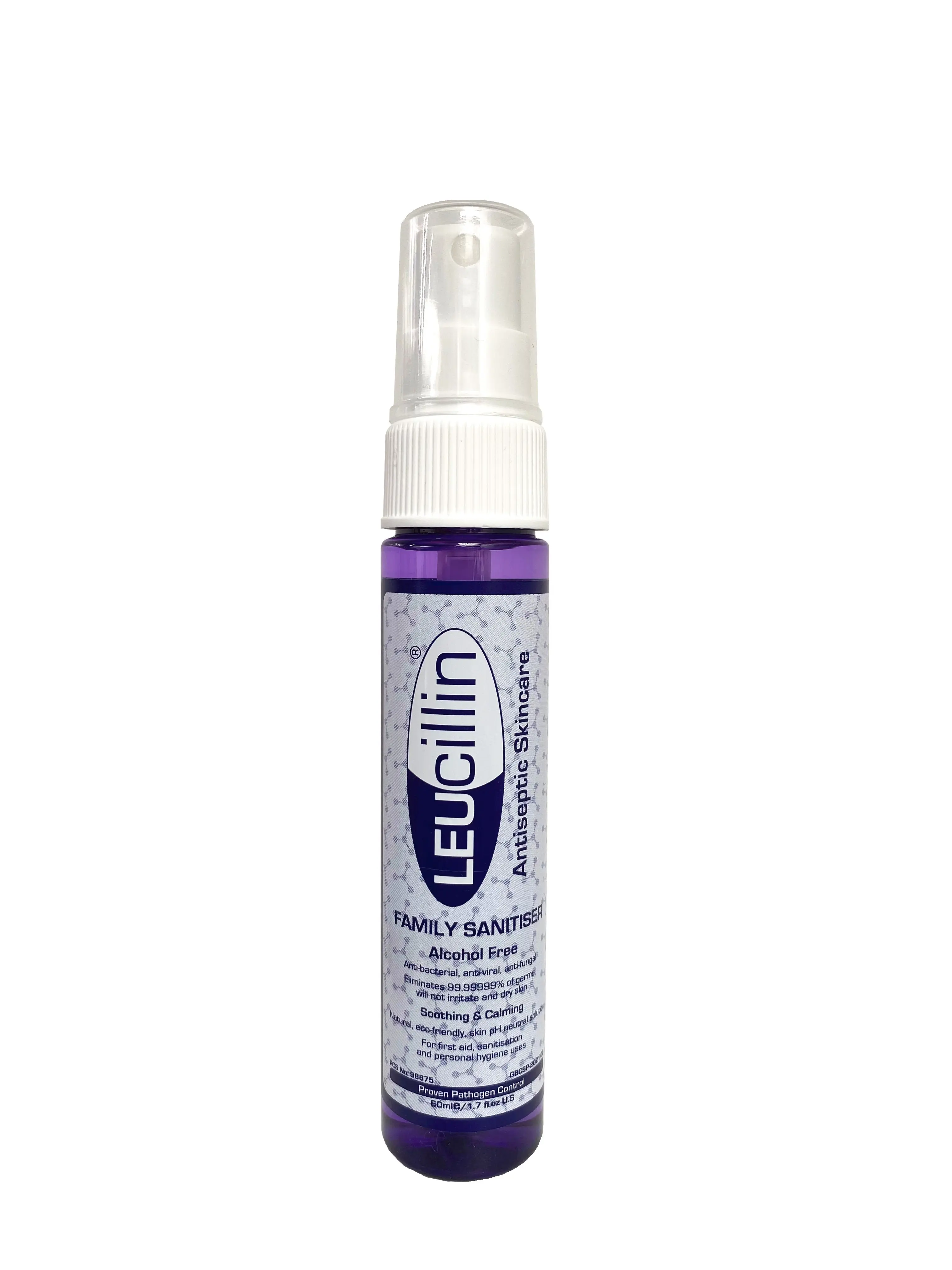 Leucillin Natürliches antiseptisches Spray | 60ml | Antibakteriell, antimykotisch und antiviral | für Hunde, Katzen und alle Tiere | für juckende Haut und alle Hautpflege-Gesundheit
