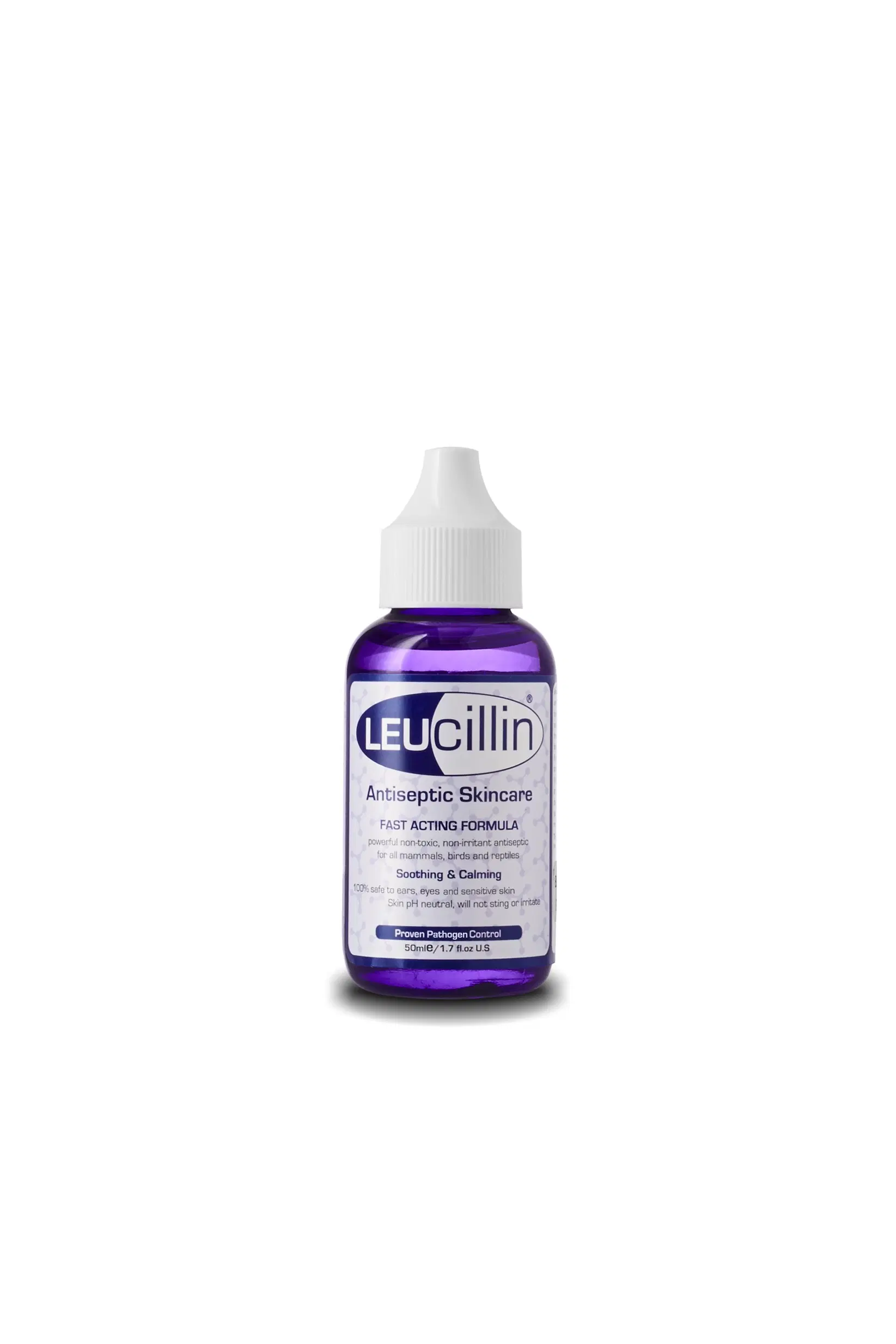 Leucillin Natürliches antiseptisches Spray | 50 ml Pipette | Antibakteriell, antimykotisch und antiviral | für Hunde, Katzen und alle Tiere | für juckende Haut und alle Hautpflege-Gesundheit