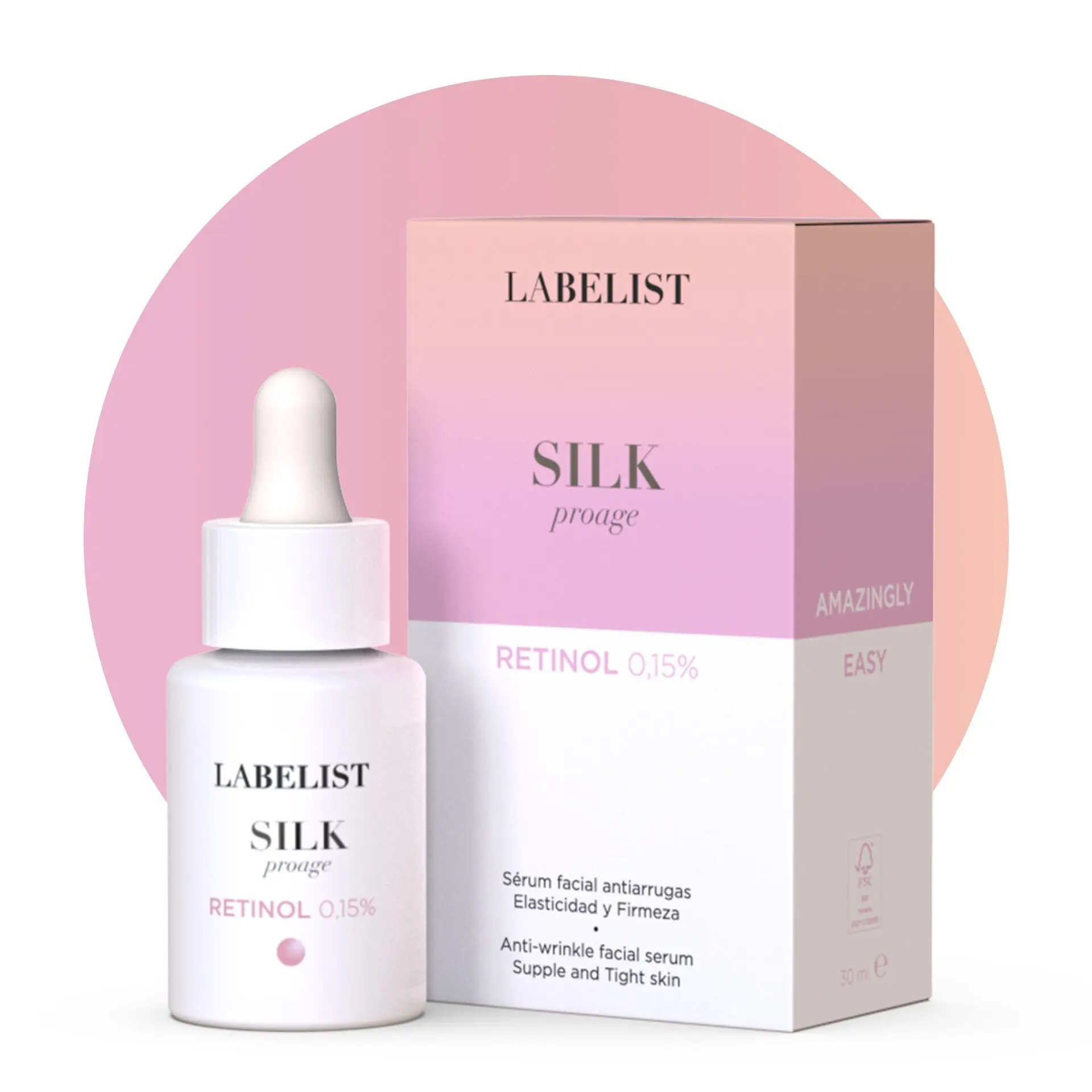 Retinol 0,15 %  Serum SILK PROAGE - Antiarrugas/Renueva/Hidrata/Reduce la grasa