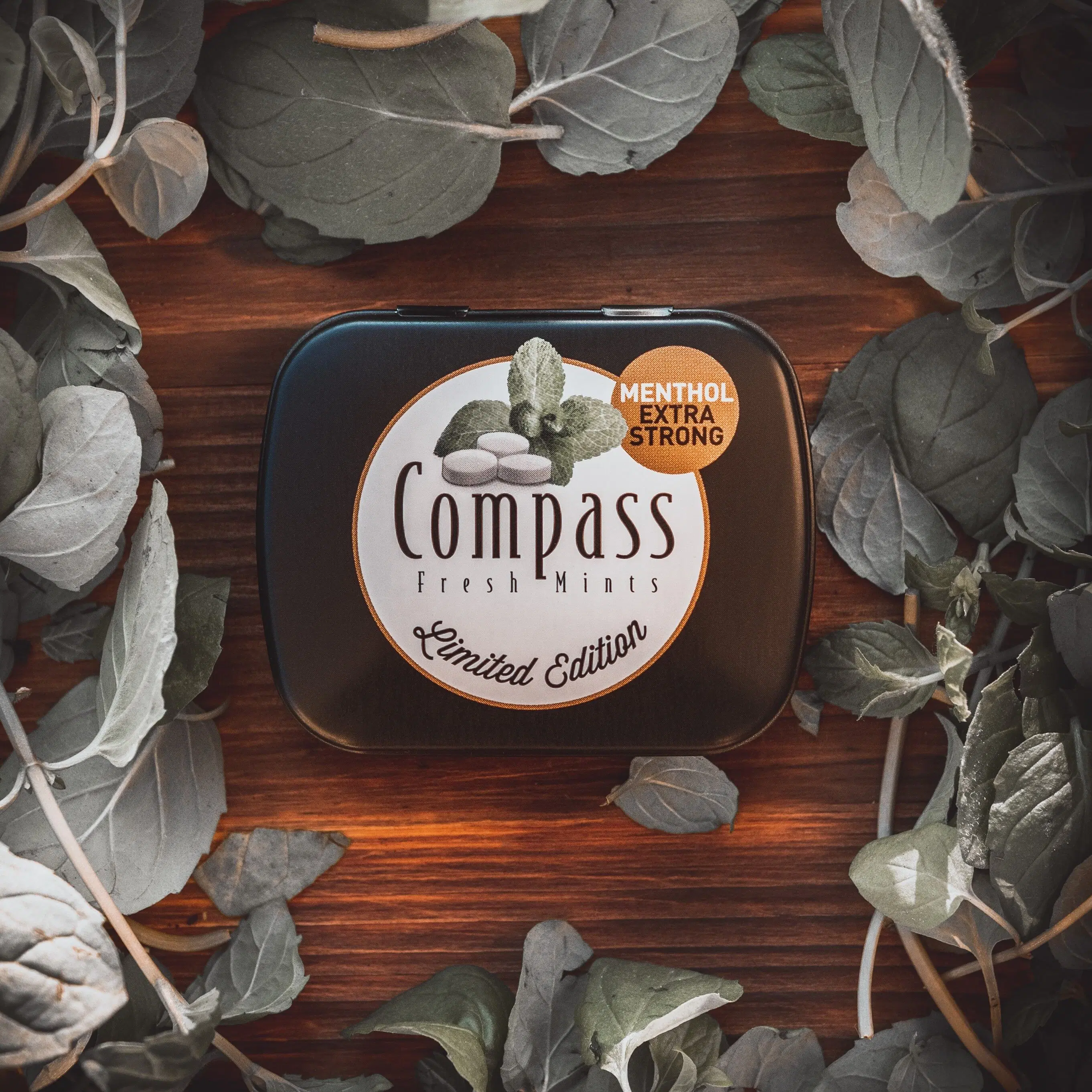 Breath Freshener Lozenges – Compass Mints – Menthol Extra Strong 14 g – Sugar-Free