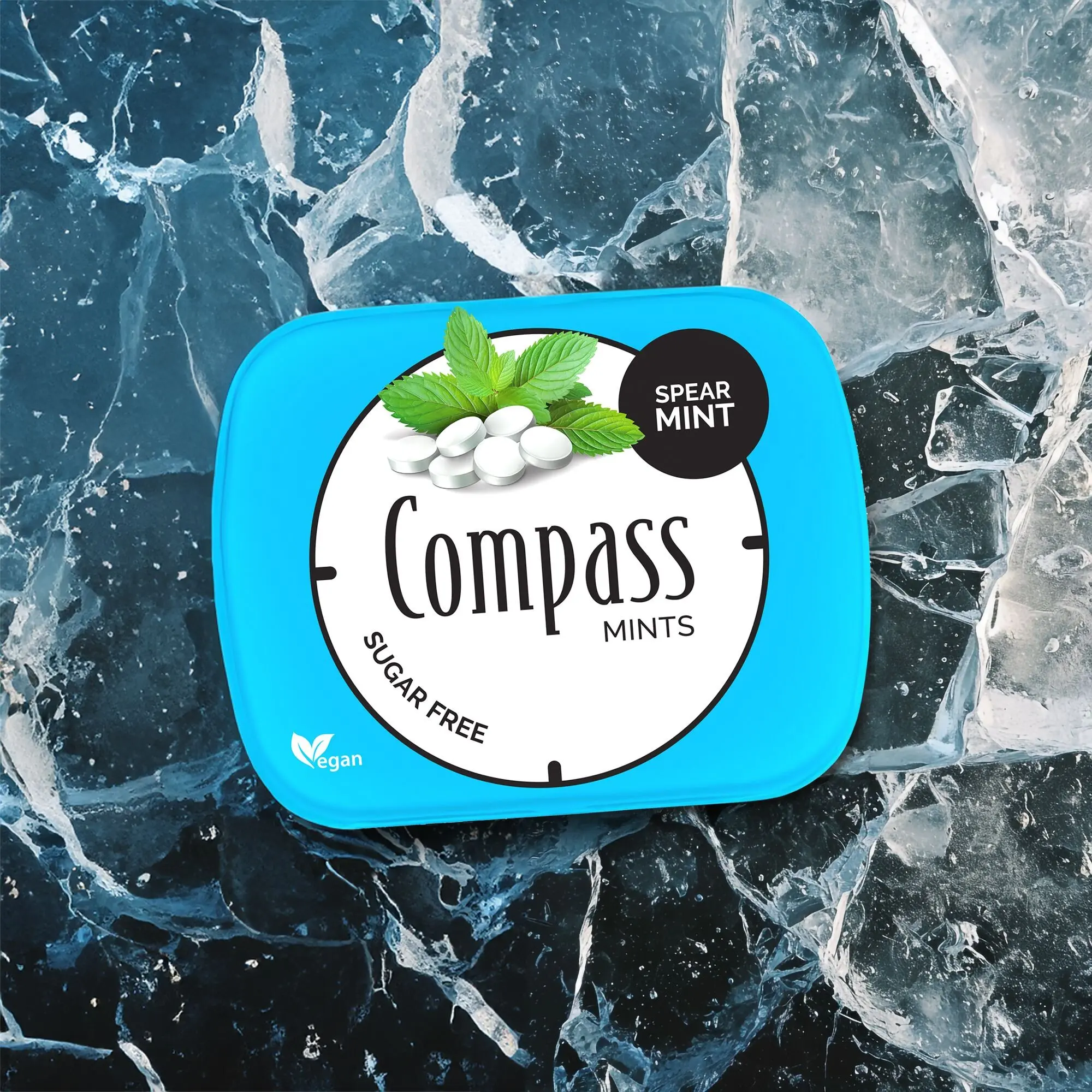Breath Freshener Lozenges – Compass Mints – Spearmint 14 g – Sugar-Free