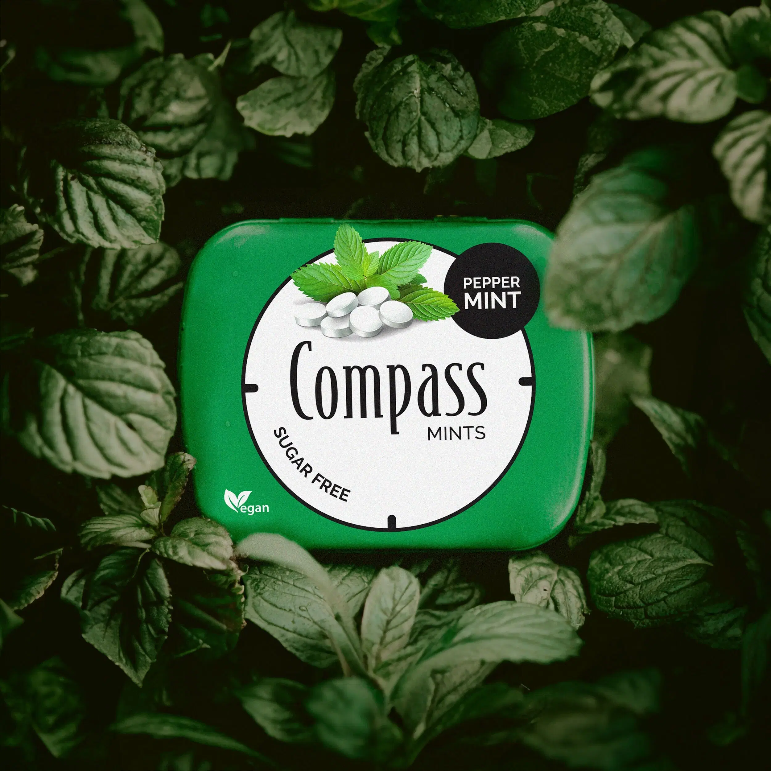 Breath Freshener Lozenges – Compass Mints – Peppermint 14 g – Sugar-Free