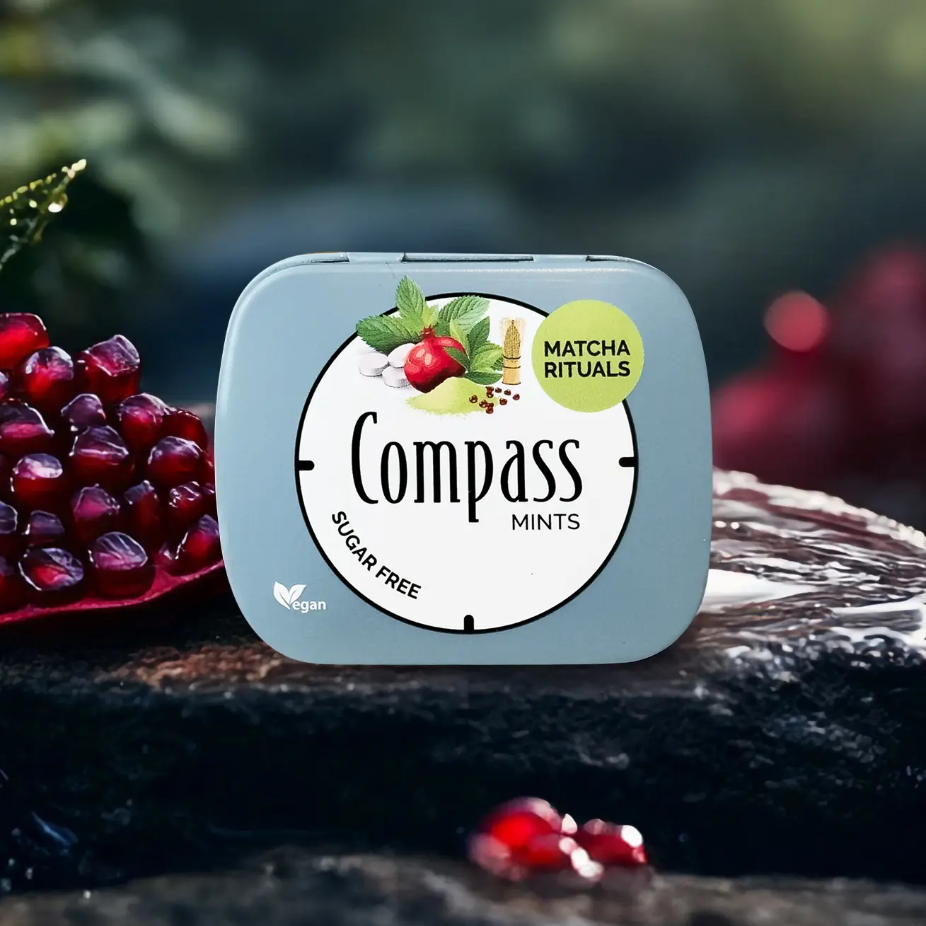Breath Freshener Pastilles – Compass Mints – Matcha 14 g – Sugar-Free