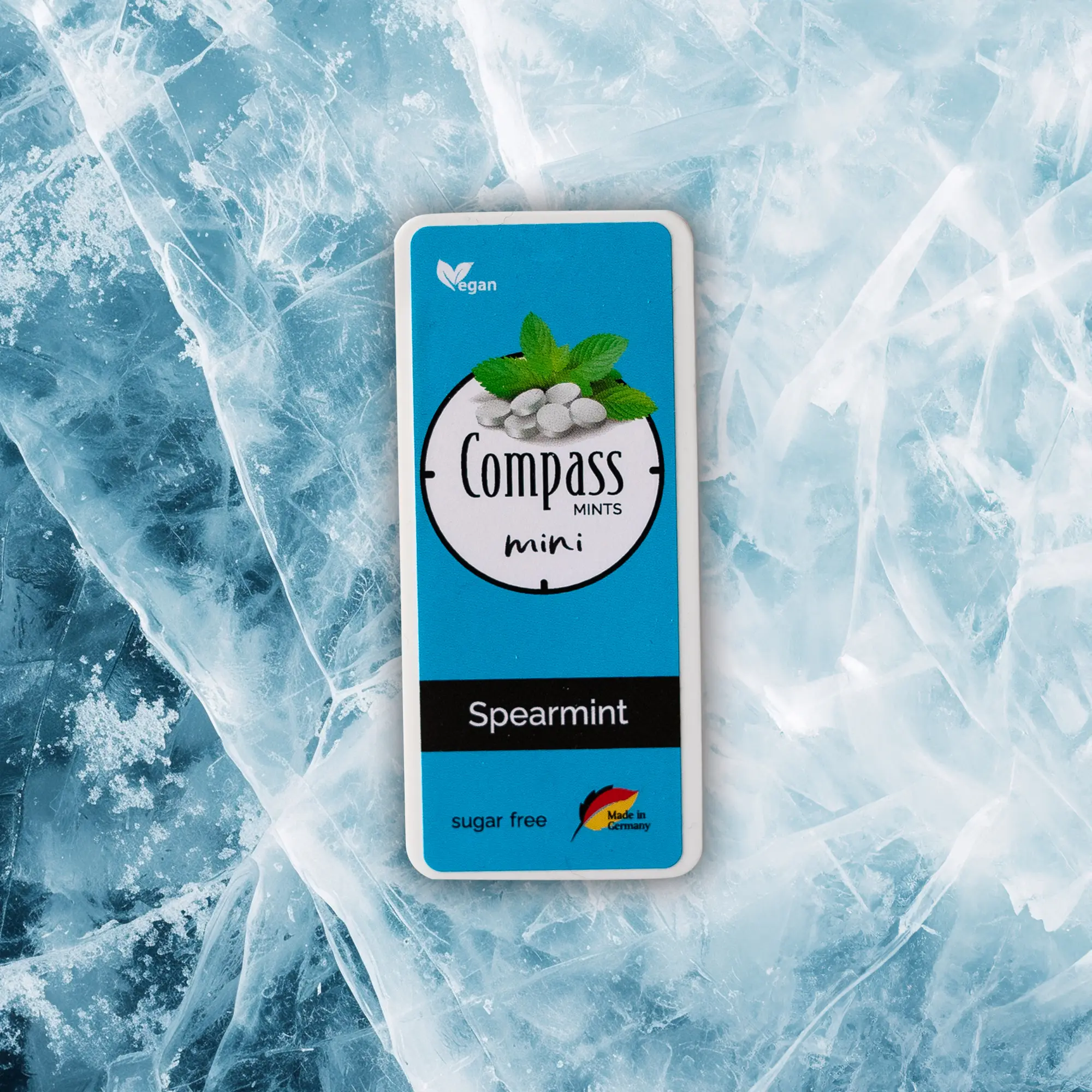 Breath freshener pastilles – Compass mini – Spearmint 7g - Sugar free
