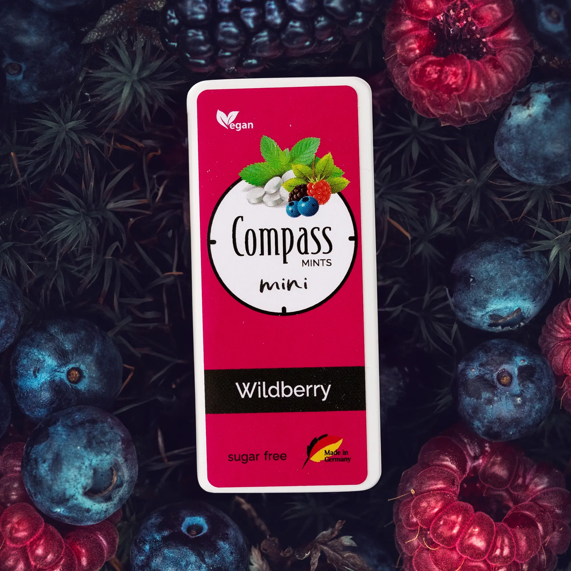 Breath freshener pastilles – Compass mini – Wildberry 7g - Sugar free