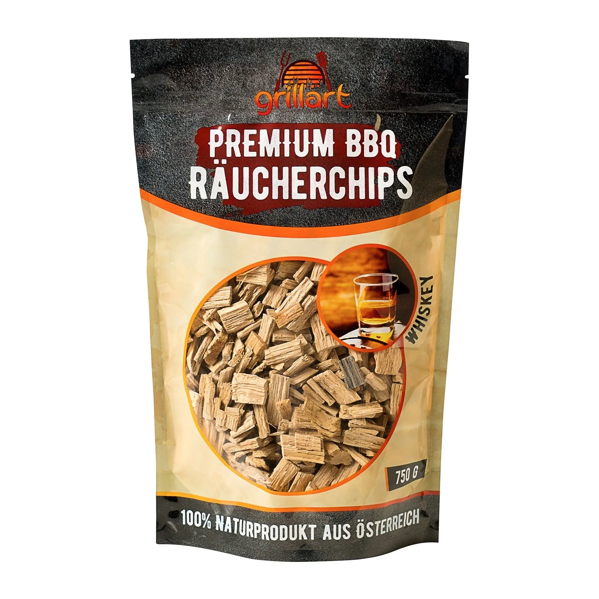 Premium BBQ Räucherchips - 750g - Whiskey