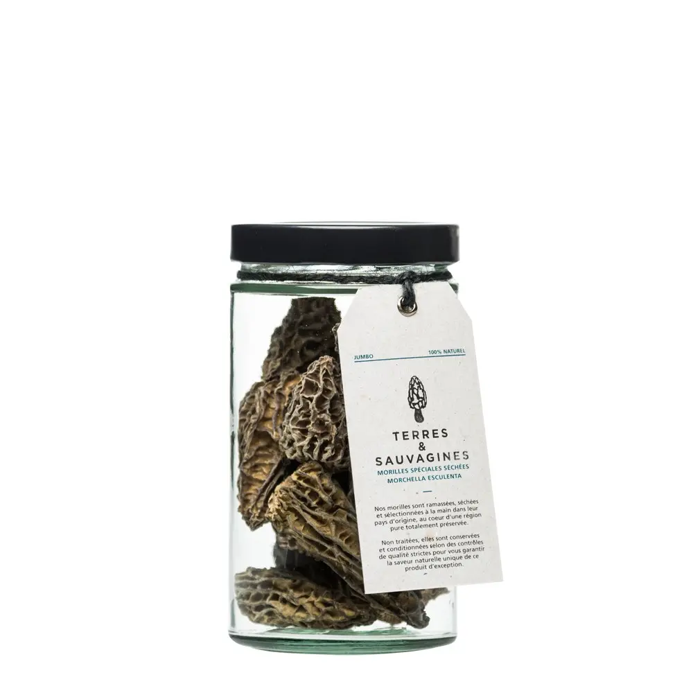 Glas getrocknete Morcheln JUMBO 40 Gr
