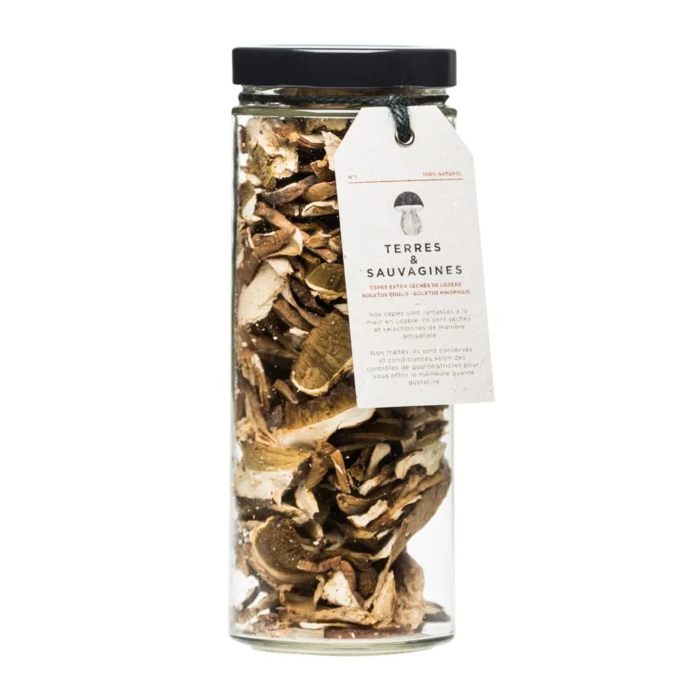 Glas mit getrockneten Steinpilzen Extra 100 Gr