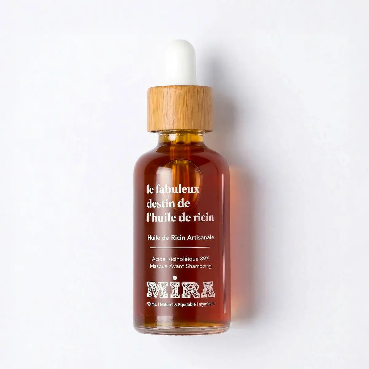Soin naturel cheveux - Le Fabuleux Destin de l'Huile de Ricin Rouge - Huile de Ricin Rouge pure - Cheveux, cils, ongles, contour des yeux - Favorise la pousse, gainante, fortifiante, anti-âge - 50 ml