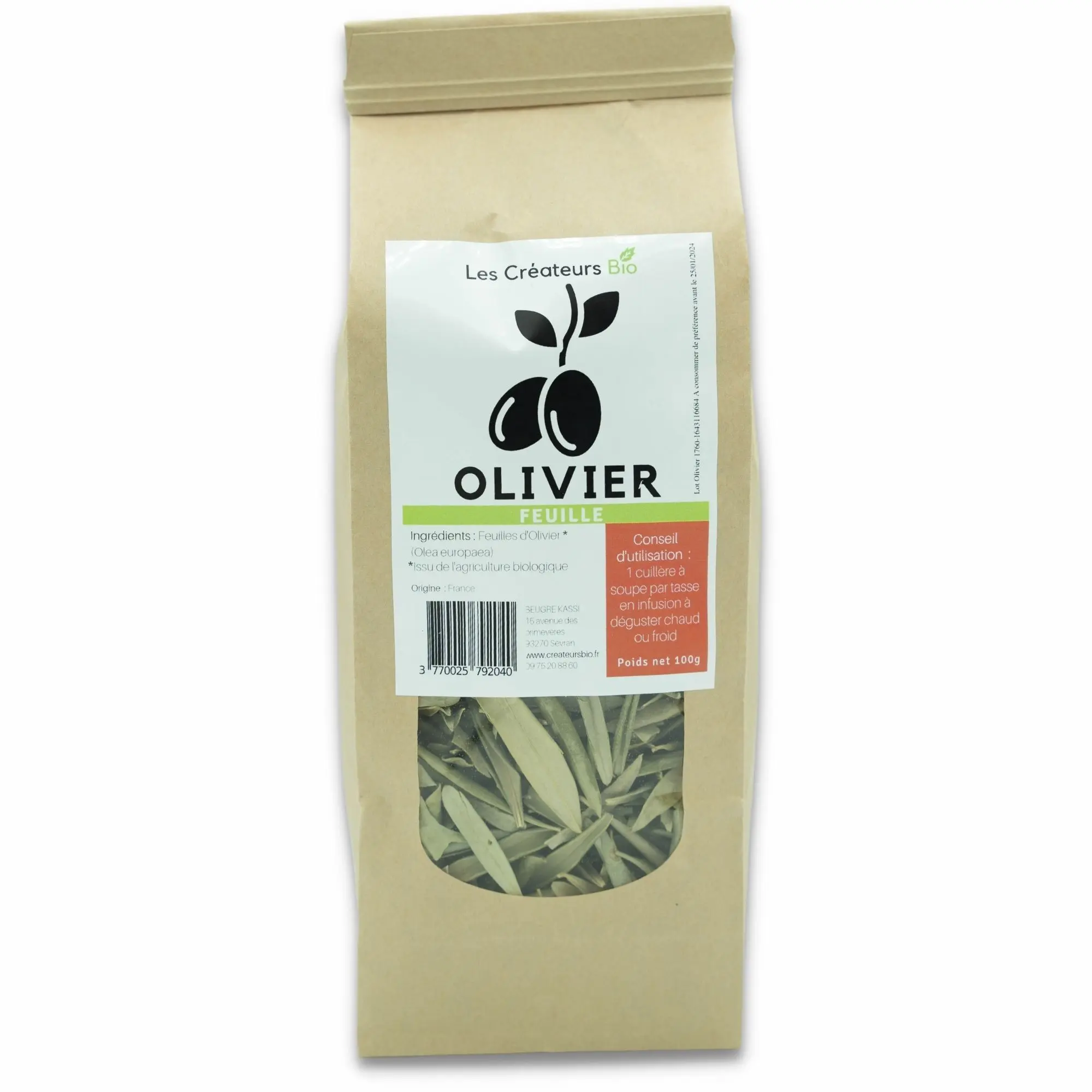 Olivenblätter (Olea Europaea) 100 g - 100 % natürlich