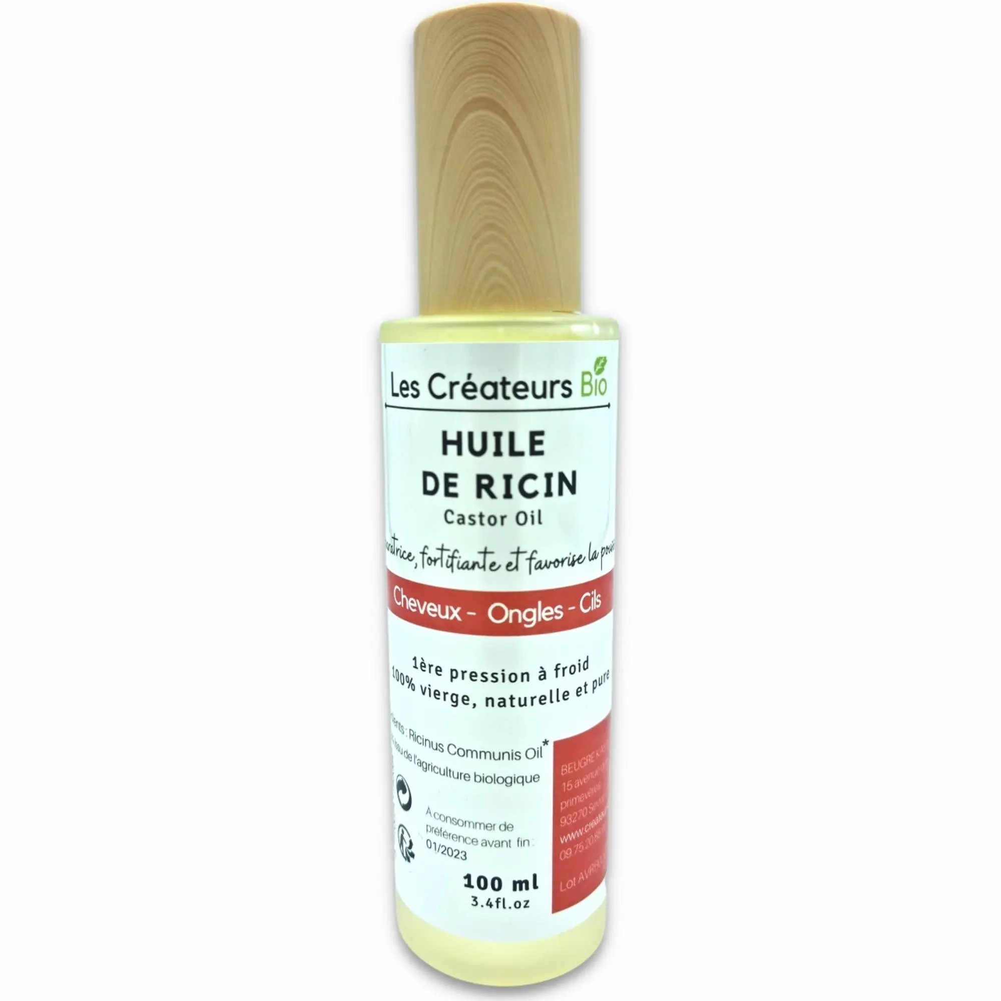 Reines und 100 % natürliches Rizinusöl (Castor Oil) - 100 ml