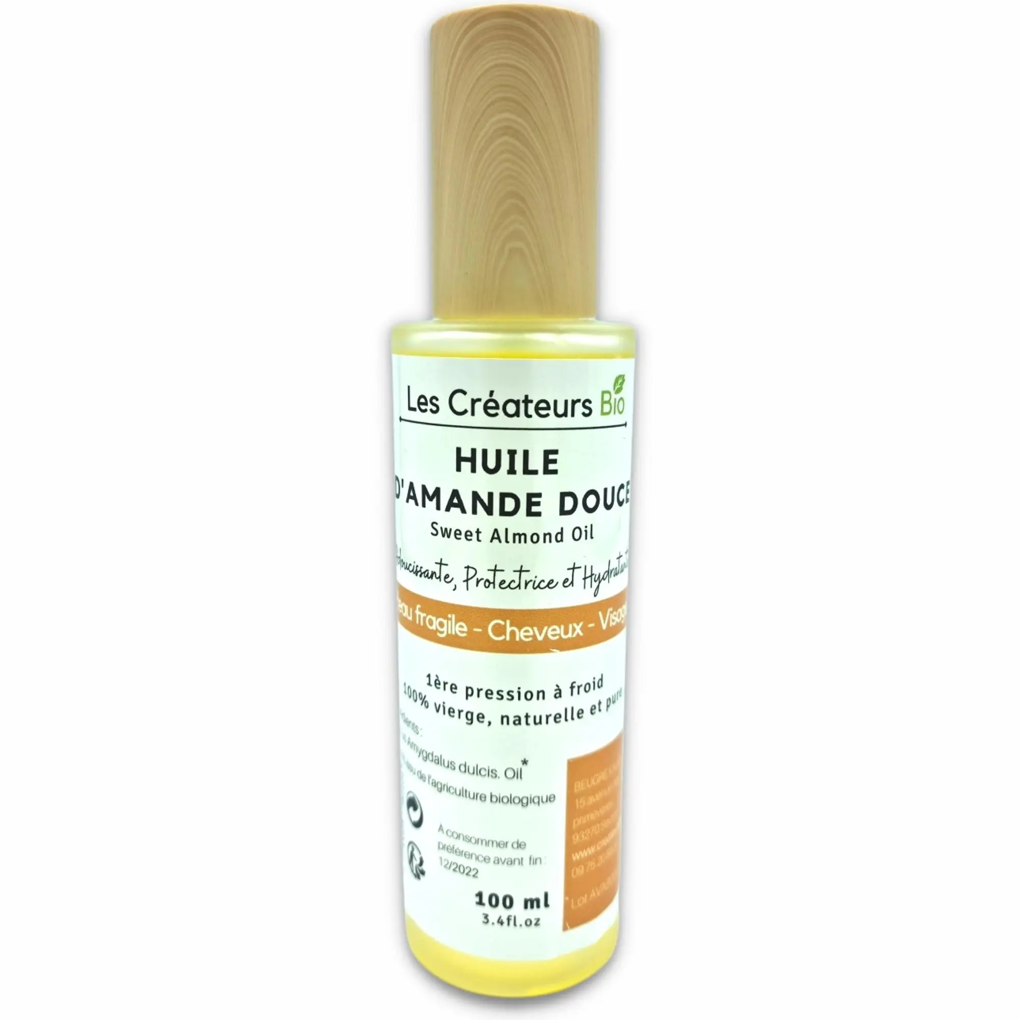 Reines und 100 % natürliches Süßmandelöl - 100 ml