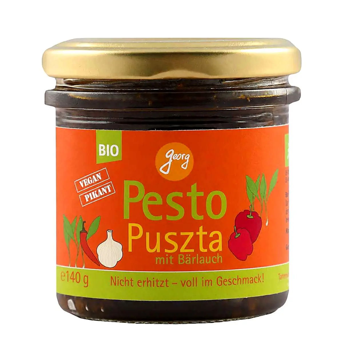 Pesto Puszta with wild garlic - the spicy version with garlic & paprika - vegan