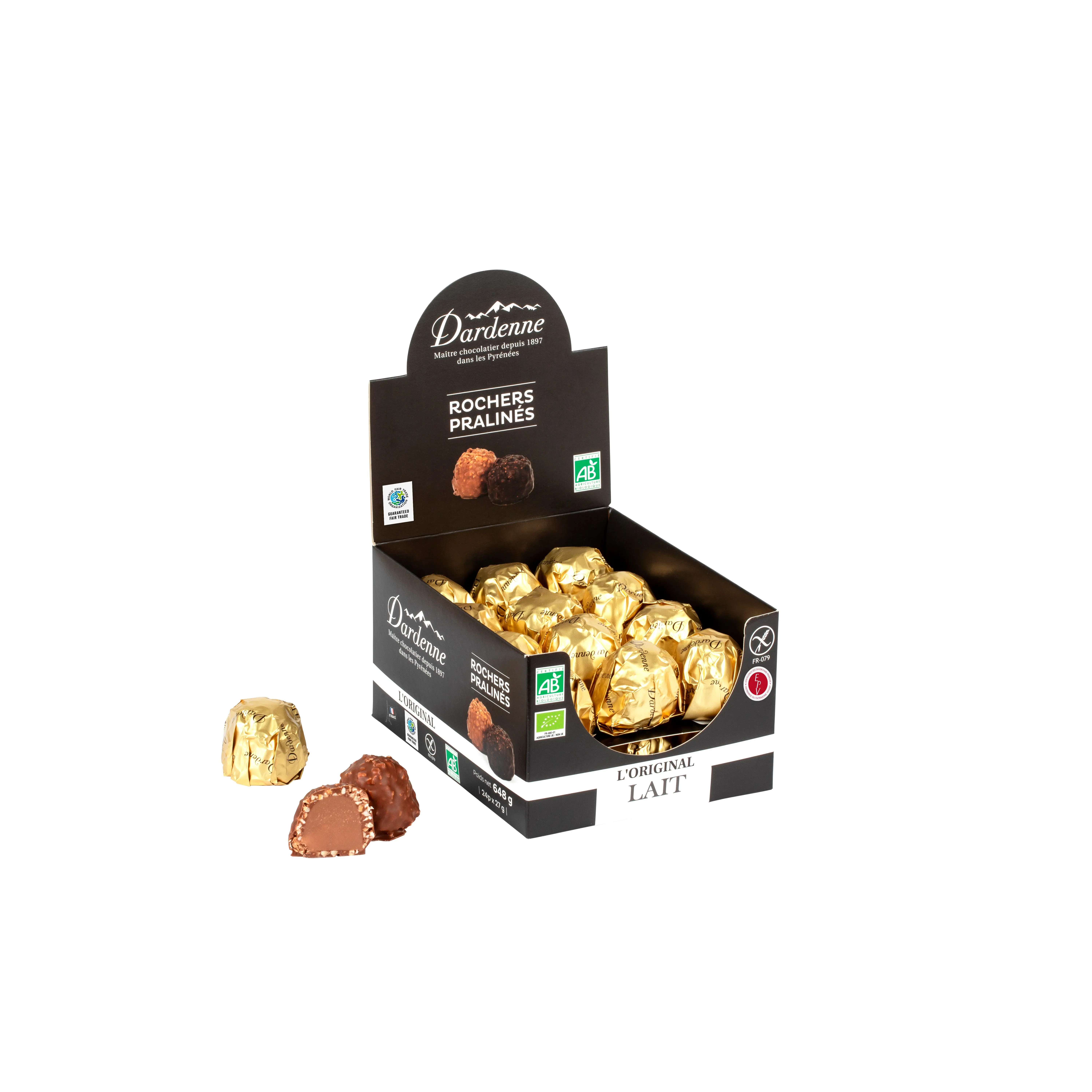 Milk chocolate praline rock 27g