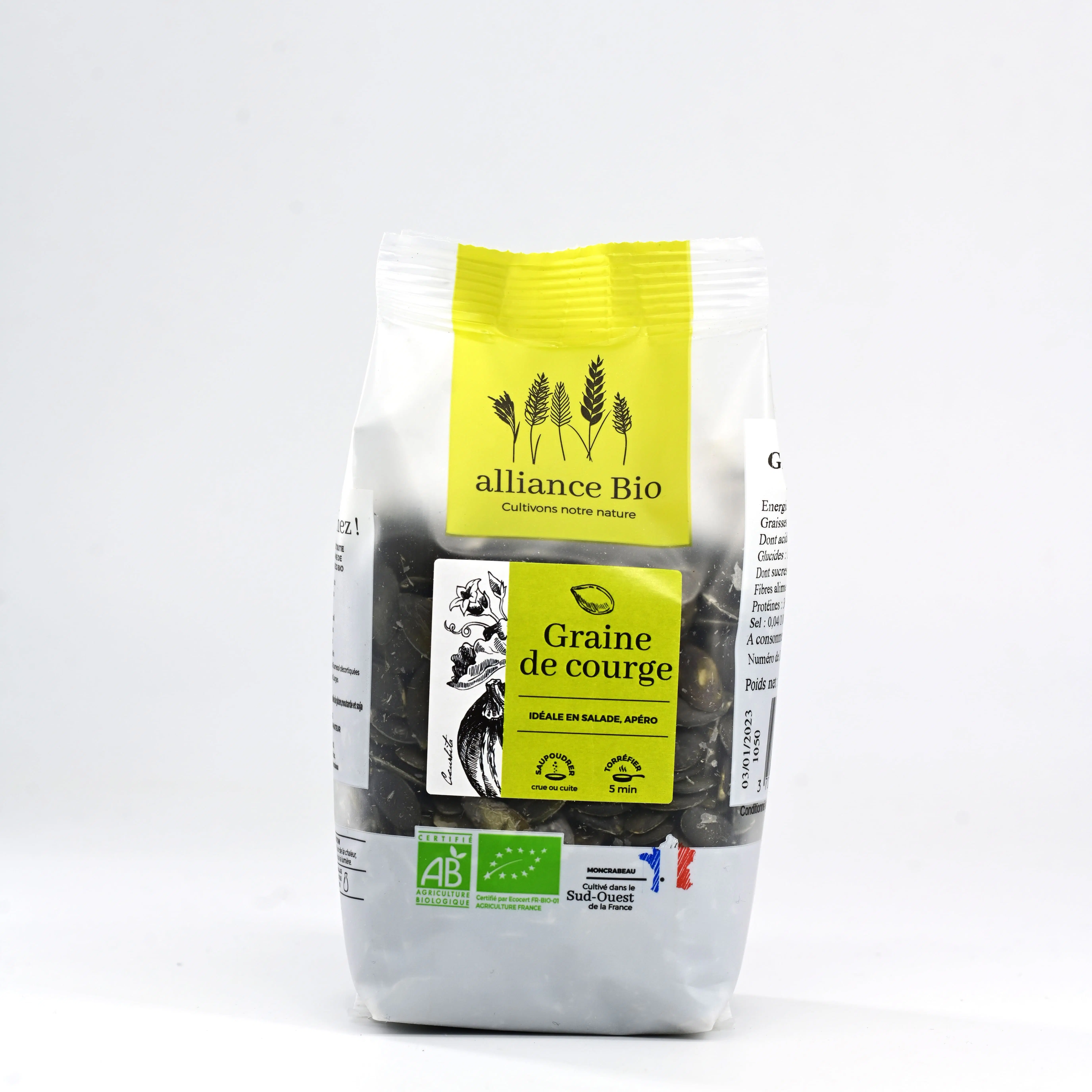 Organic pumpkin seeds France - 250g